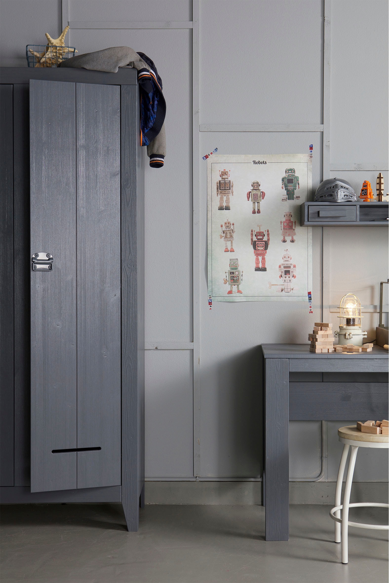 WOOOD Garderobenschrank »Kluis«, 2-türig, mit Metallgriffen, H 190 cm x B 95 cm