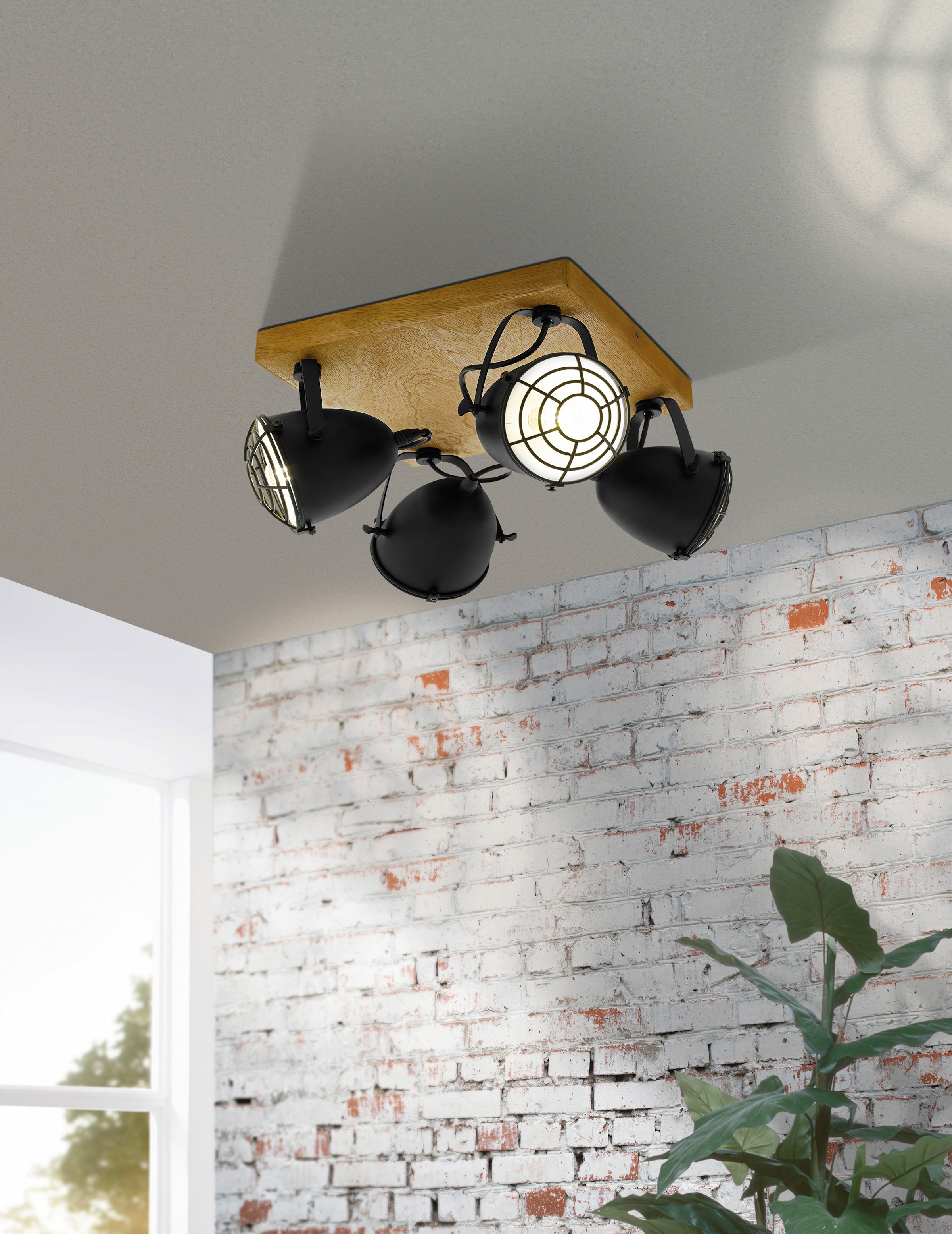 EGLO Deckenspot »GATEBECK«, 4 flammig, Leuchtmittel E14 | ohne Leuchtmittel, Deckenlampe