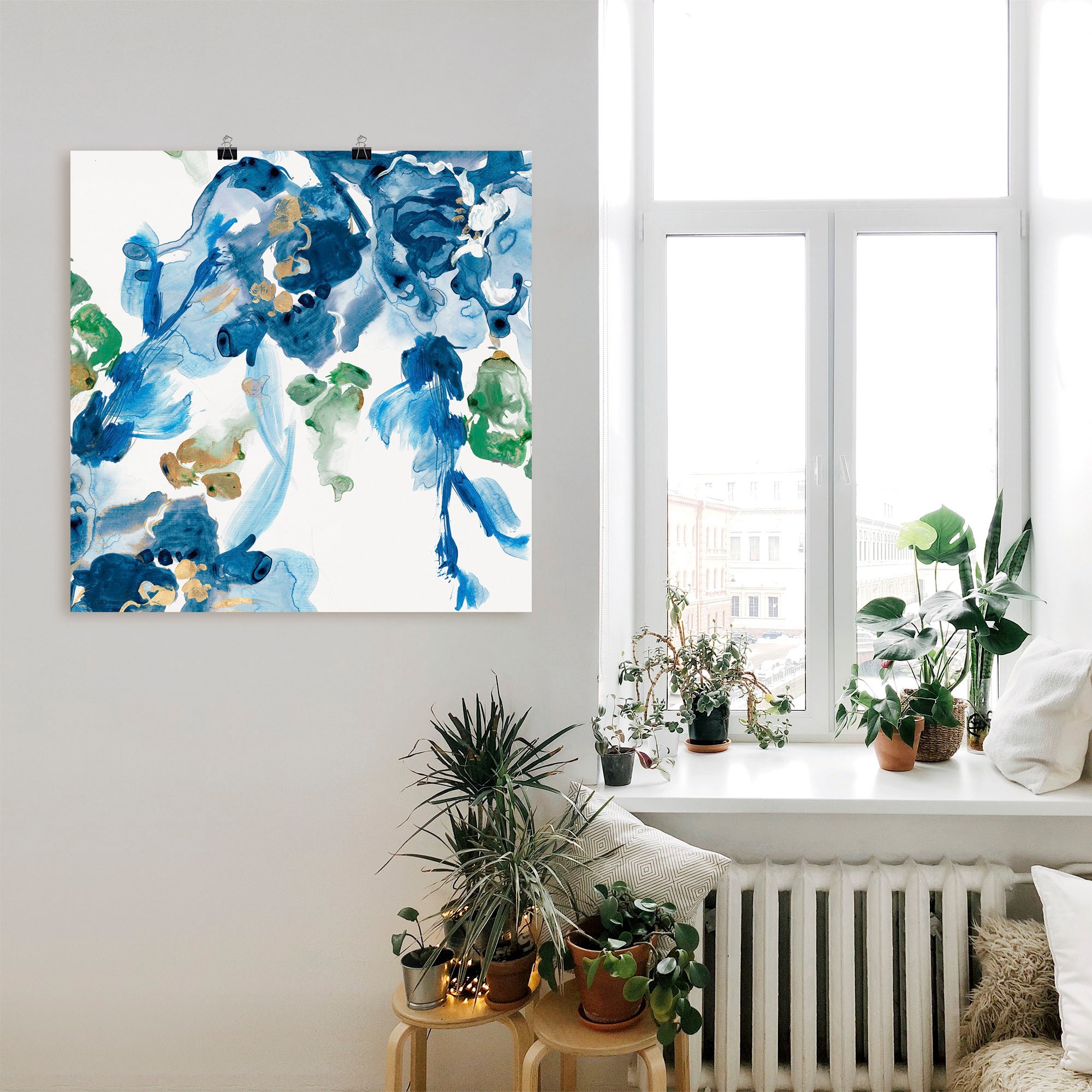 Artland Poster »Fließendes Wasser«, Blumenbilder, (1 St.), als Alubild, Leinwandbild, Wandaufkleber oder Poster in versch. Größen