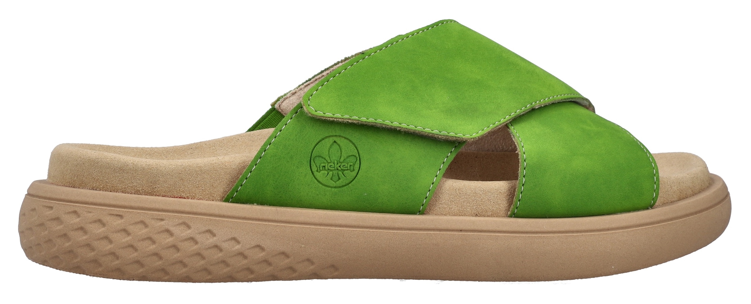 Rieker Pantolette, Sommerschuh, Strandschuh, Hausschuh, Schlappen mit bequemem Fußbett