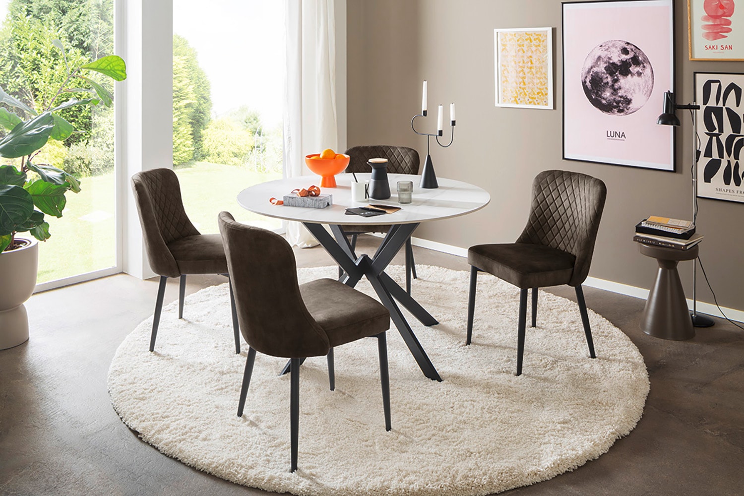 MCA furniture 4-Fußstuhl »ABOSHI Esszimmerstuhl (4er Set)«, (Set), 4 St., V günstig online kaufen