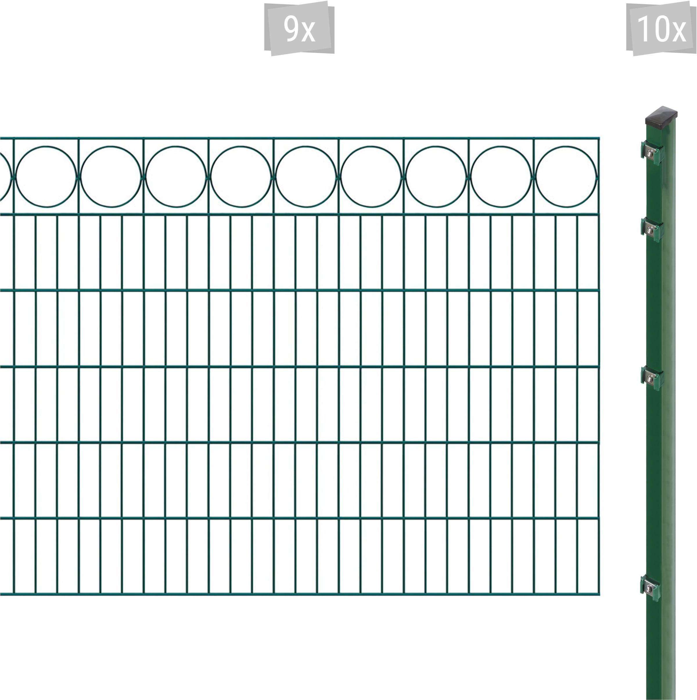 Arvotec Doppelstabmattenzaun »EXCLUSIVE 120 zum Einbetonieren "Ring" mit Zi günstig online kaufen