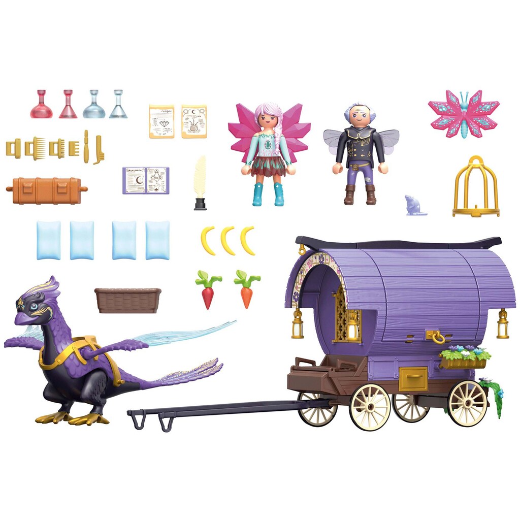 Playmobil® Konstruktions-Spielset »Feen-Kutsche mit Phoenix (71031), Adventures of Ayuma«, (105 St.), Made in Europe