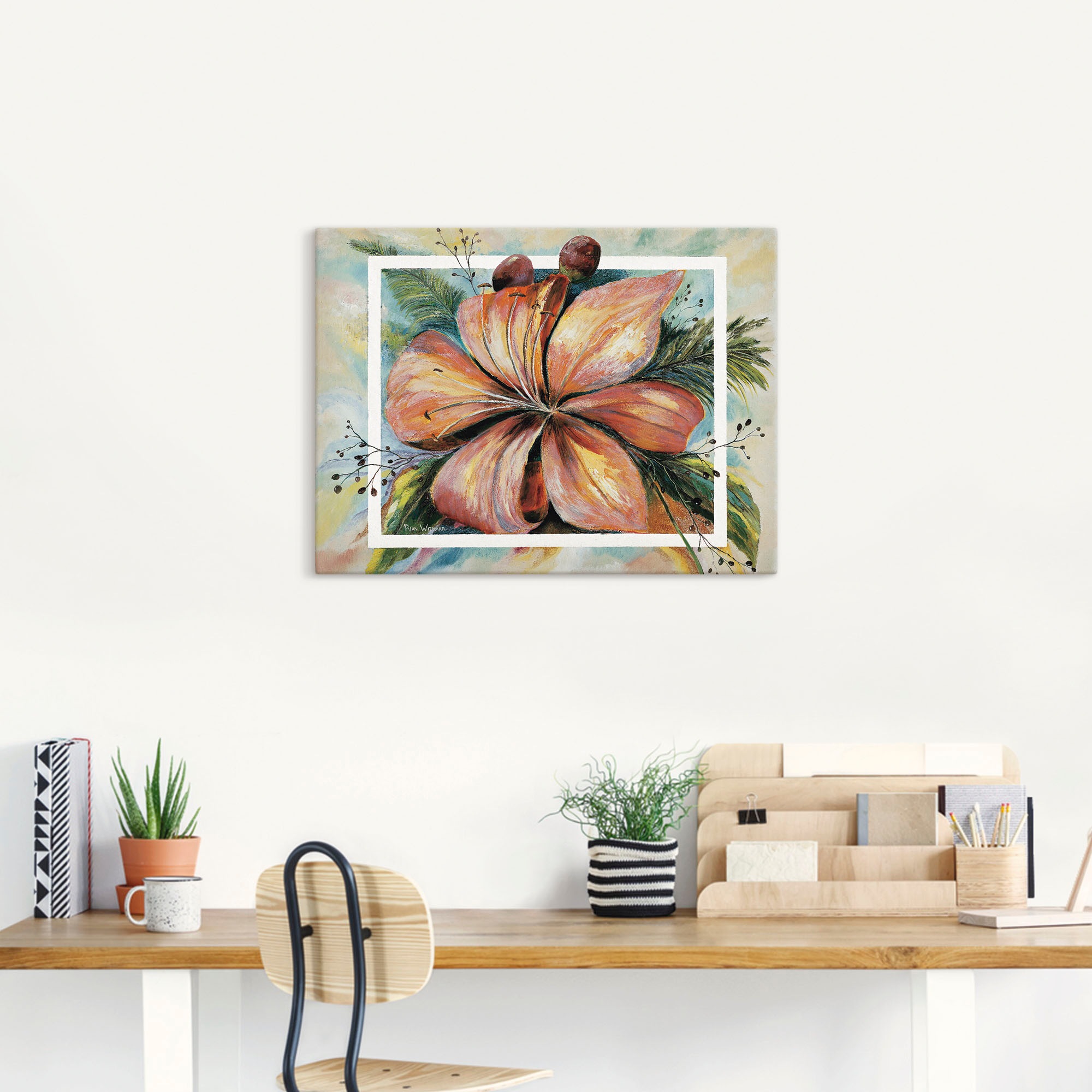 Artland Leinwandbild »Freesien Fantasie I«, Blumen, (1 St.), auf Keilrahmen gespannt