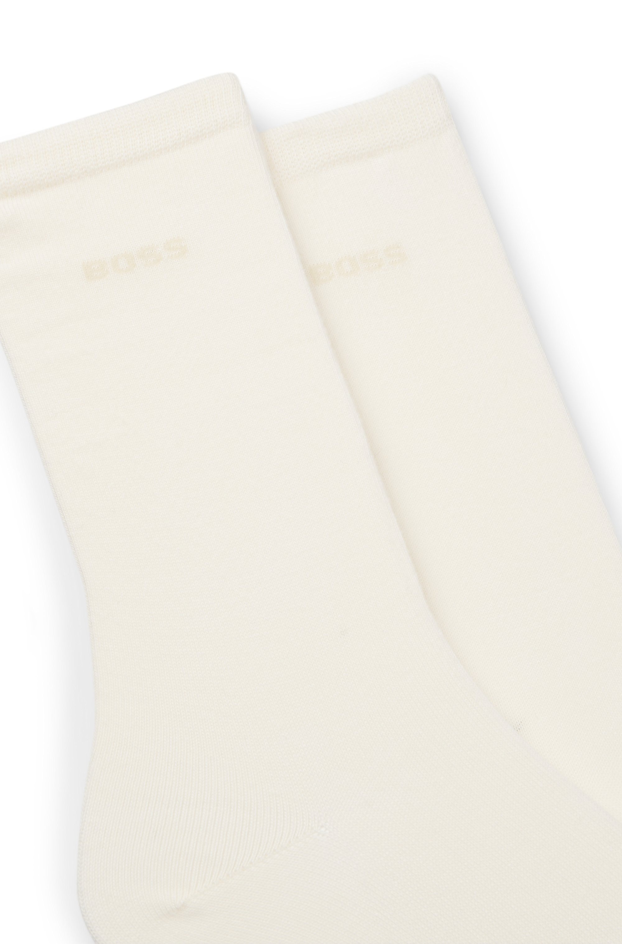 BOSS Businesssocken »2P RS Uni Logo CC W« Packung, 2 Paar tlg. mit BOSS Schriftzug