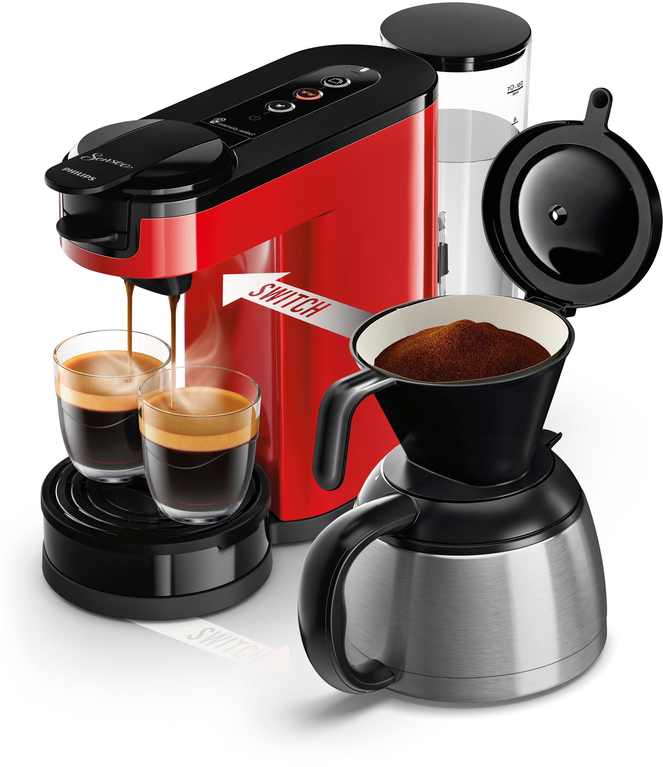 »Switch Philips Senseo 9,90 bei von inkl. im HD6592/84«, UVP Kaffeekanne, Kaffeepadmaschine Wert Kaffeepaddose l online € 1