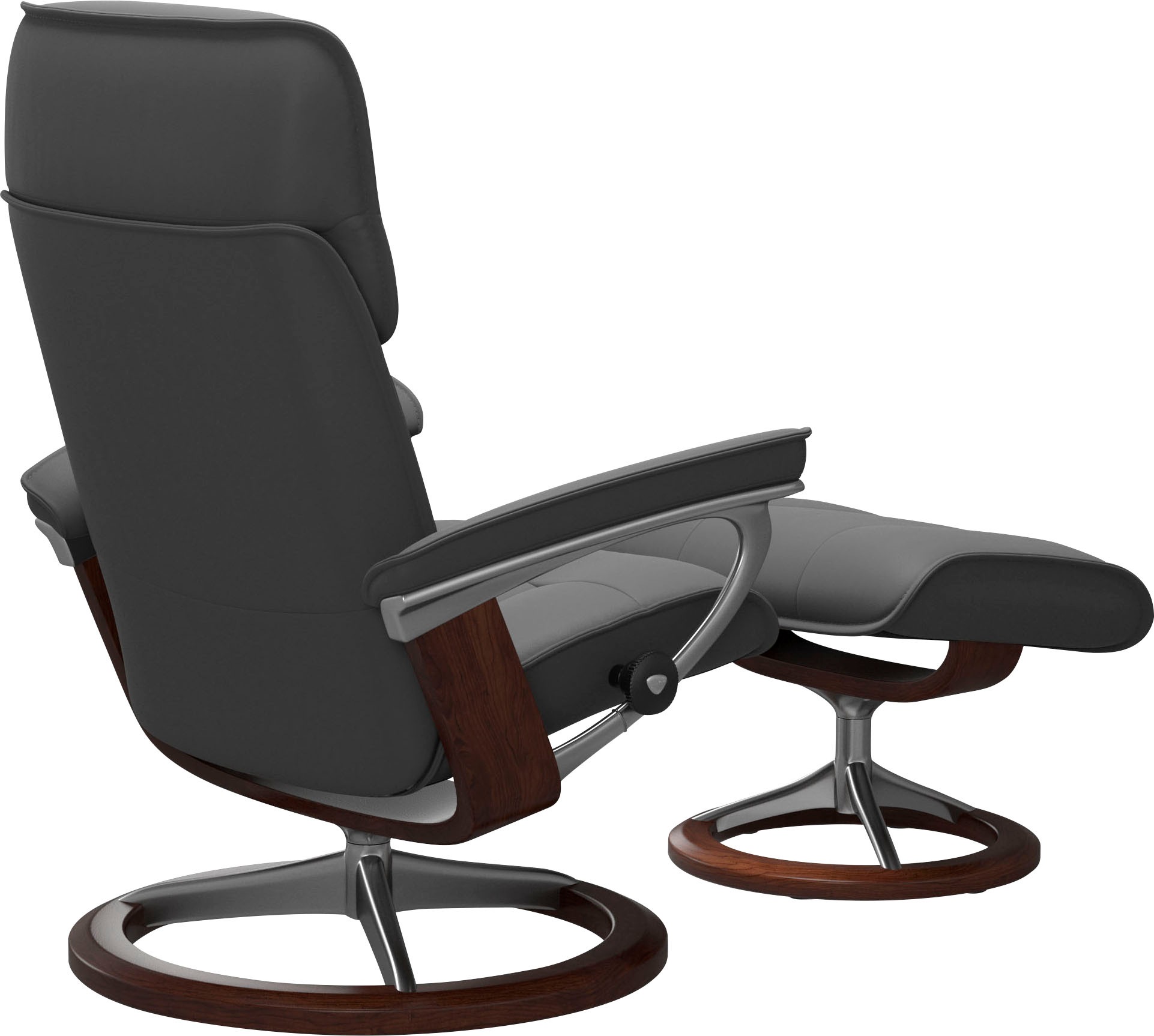 Stressless® Relaxsessel »Admiral«, (Set, Relaxsessel inkl. Hocker), mit Signature Base, Größe M & L, Gestell Braun