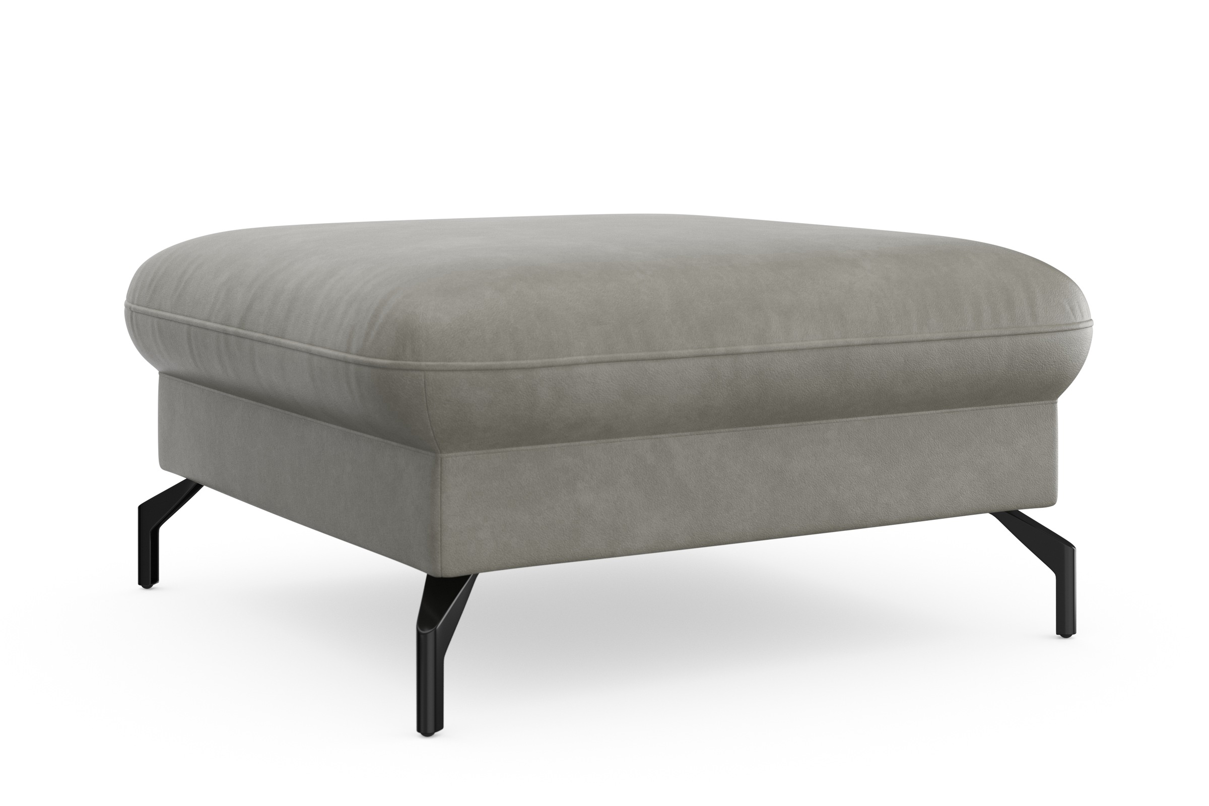 sit&more Hocker »Fashion«, inklusive Federkern, mit hochwertigen, schwarzen Metallfüßen