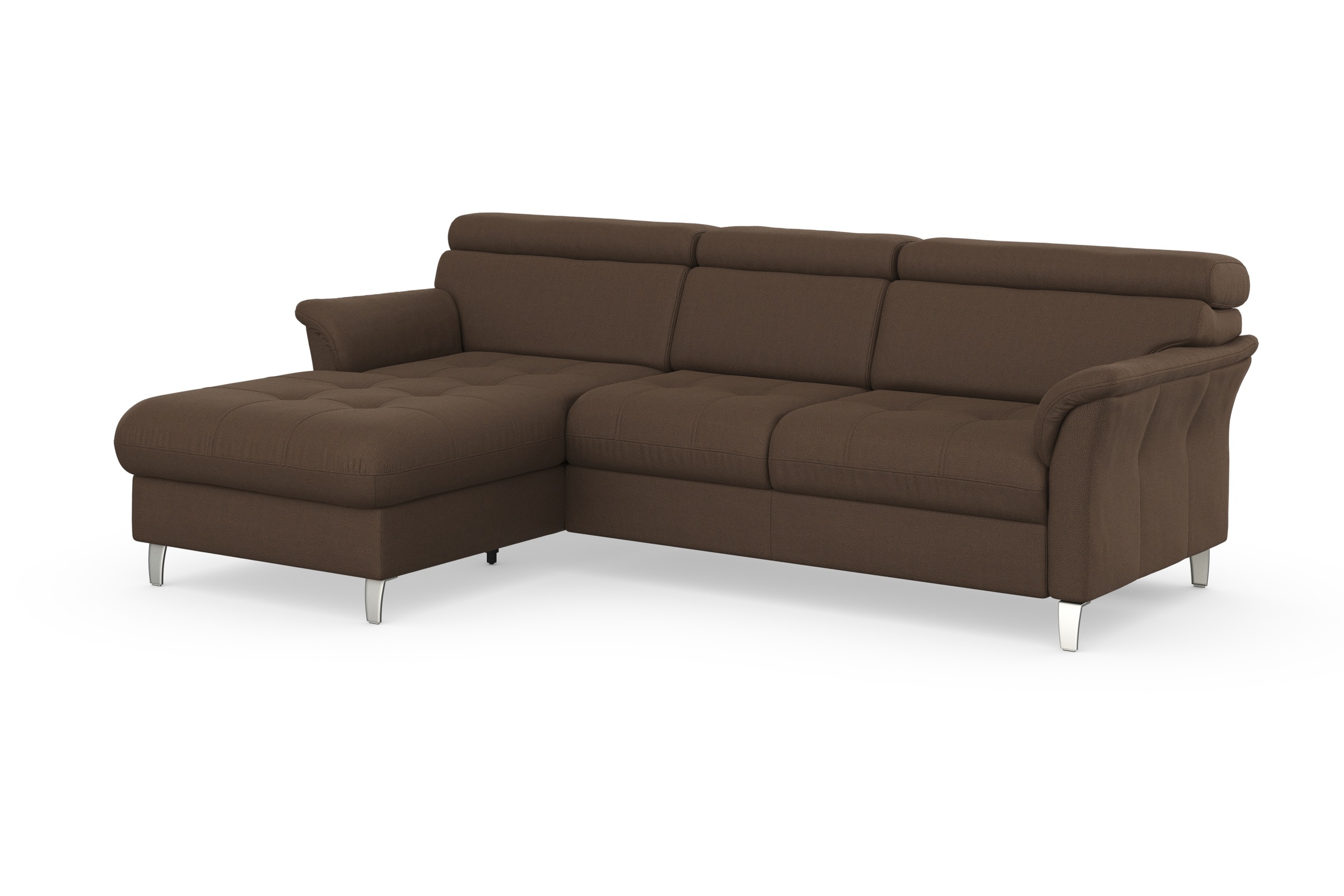 sit&more Ecksofa »Marano L-Form«, inklusive Kopfteilverstellung, wahlweise mit Bettfunktion, Bettkasten