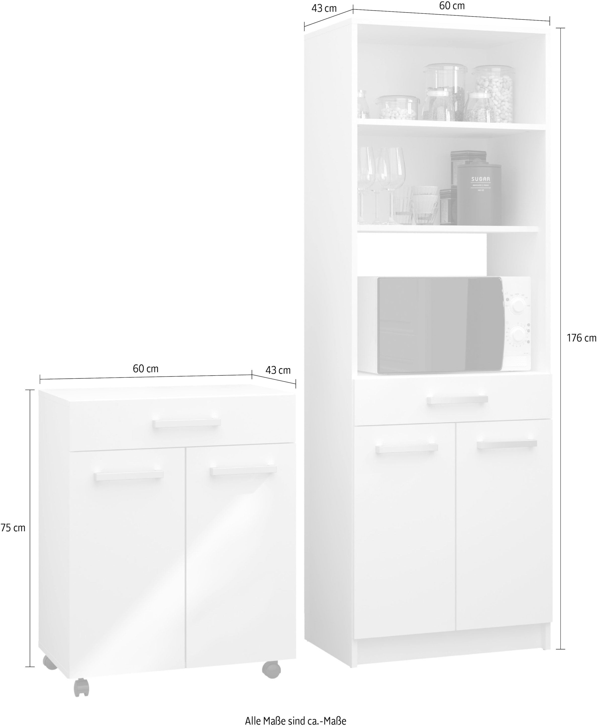 Parisot Schrank-Set »Uno 1« 2 Stk. tlg.