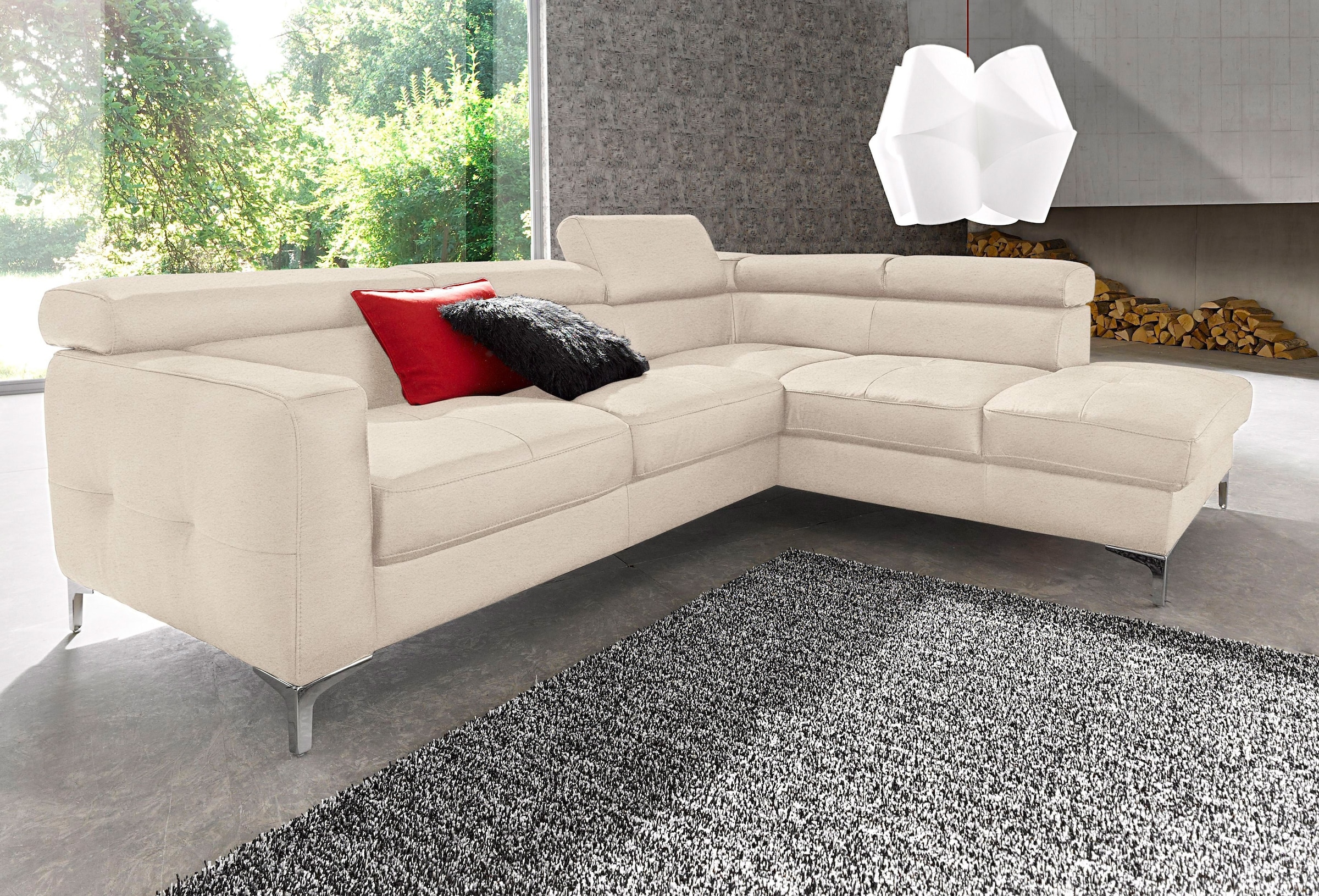 COTTA Polstergarnitur »Sammy L-Form«, (Set), Set bestehend aus: Ecksofa mit günstig online kaufen