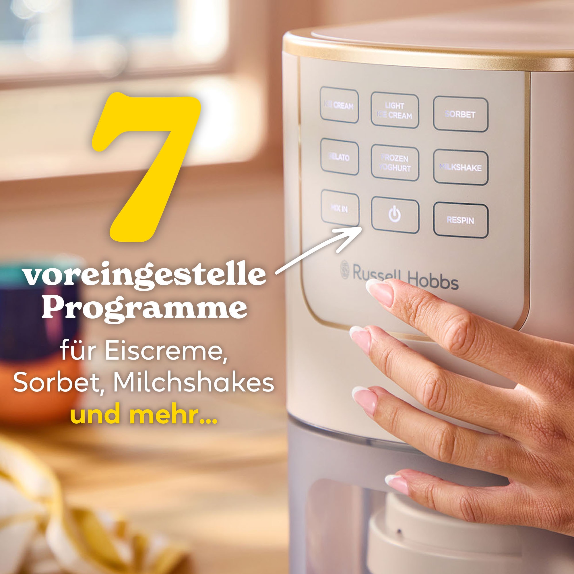 RUSSELL HOBBS Eismaschine »Chilluxe 28750-56« für Eiscreme, Sorbet, FrozenYoghurt & Milkshake