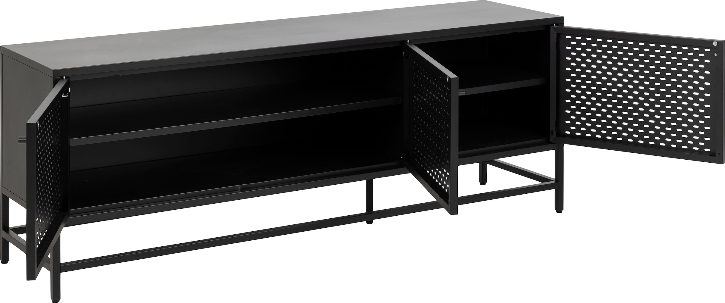 ACTONA GROUP Sideboard »New York«, Metall Sideboard in cooler New Yorker Style, H60cm B160cm, Mesh-Türen