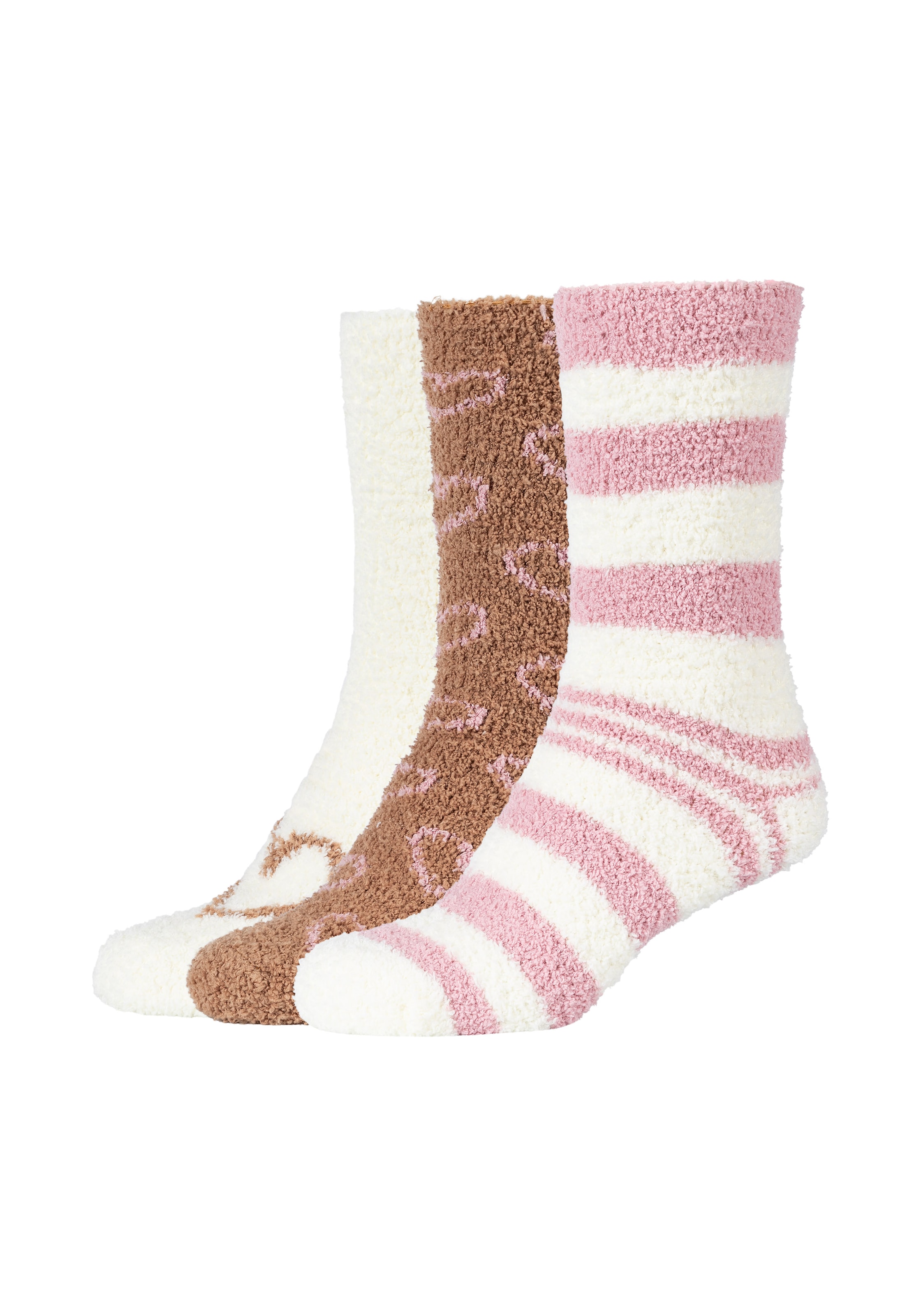 Camano Kuschelsocken »warm & cozy« 3 Stk. tlg. gestreift, gemustert, weich, wärmend