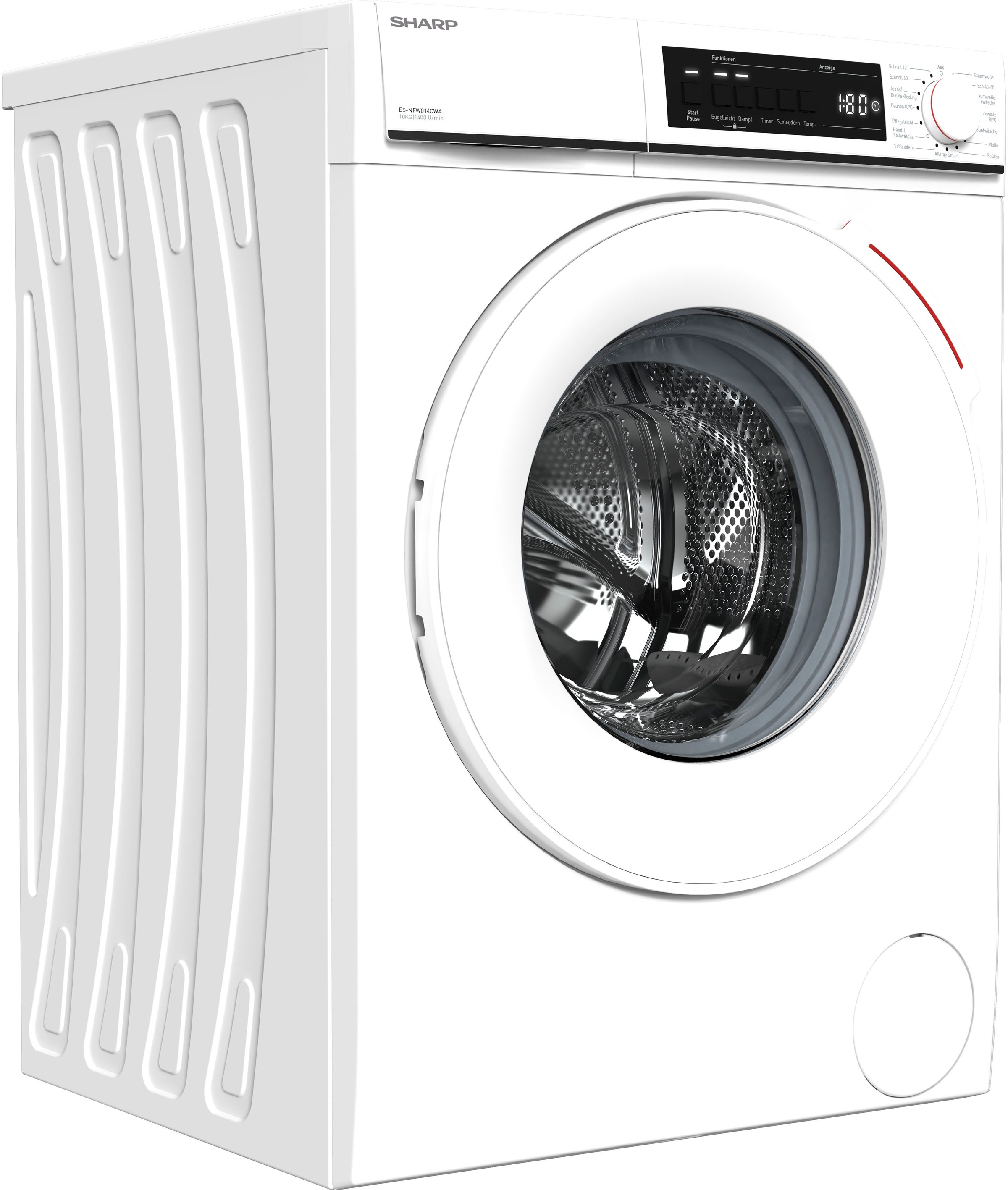 Sharp Waschmaschine »ES-NFW014CWA-DE«, 10 kg, 1400 U/min