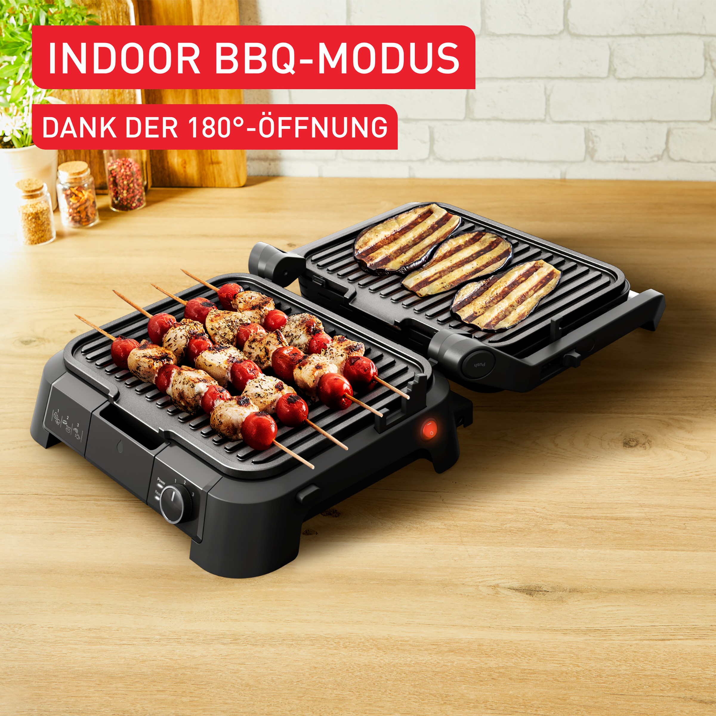 Tefal Kontaktgrill »GC510D SuperGrill 3-in-1«, 2000 W, BBQ-Funktion, Ofenposition, 3 Temperatureinstellungen