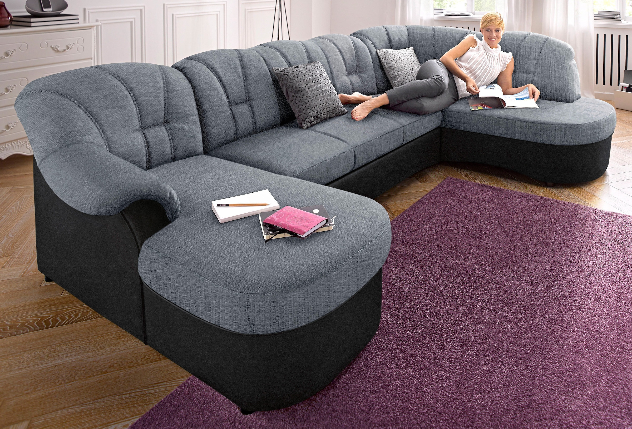 DOMO collection Wohnlandschaft "Santana mit viel Platz, komfortabel, modern günstig online kaufen