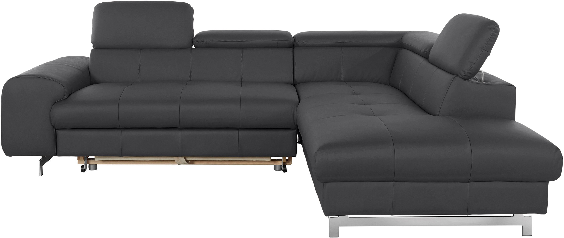 COTTA Ecksofa "Chef L-Form", mit Kopfteilverstellung, edle Metallkufen, wah günstig online kaufen