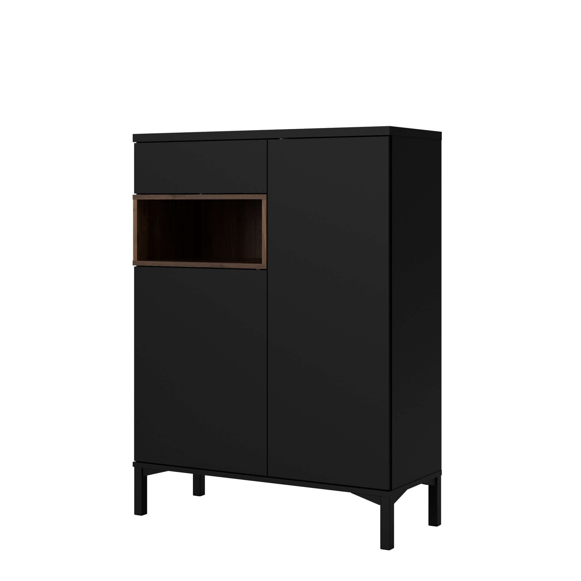 INOSIGN Highboard »Roommers, Anrichte, Stauraum, Sideboard«, Kommode, Höhe 118 cm, Breite 88,7 cm, 1 offenes Fach mit Rahmen-Optik
