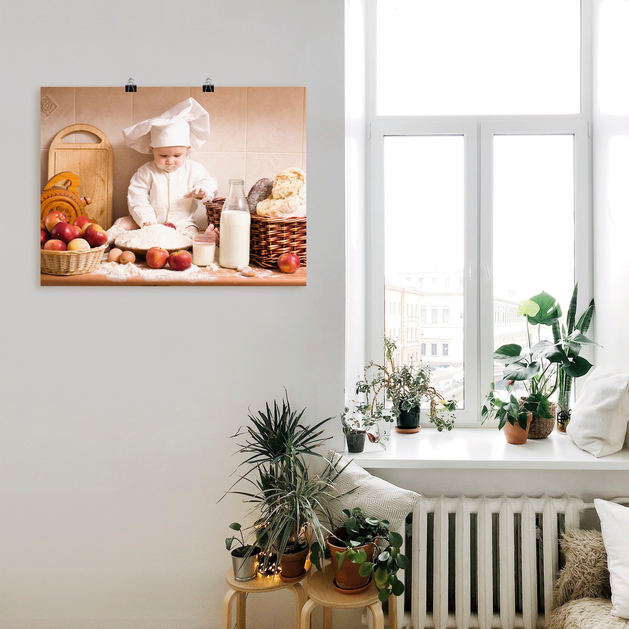 Artland Wandbild "Küche Junge Kind Backen" Bilder von Kindern 1 Stk. tlg. a günstig online kaufen