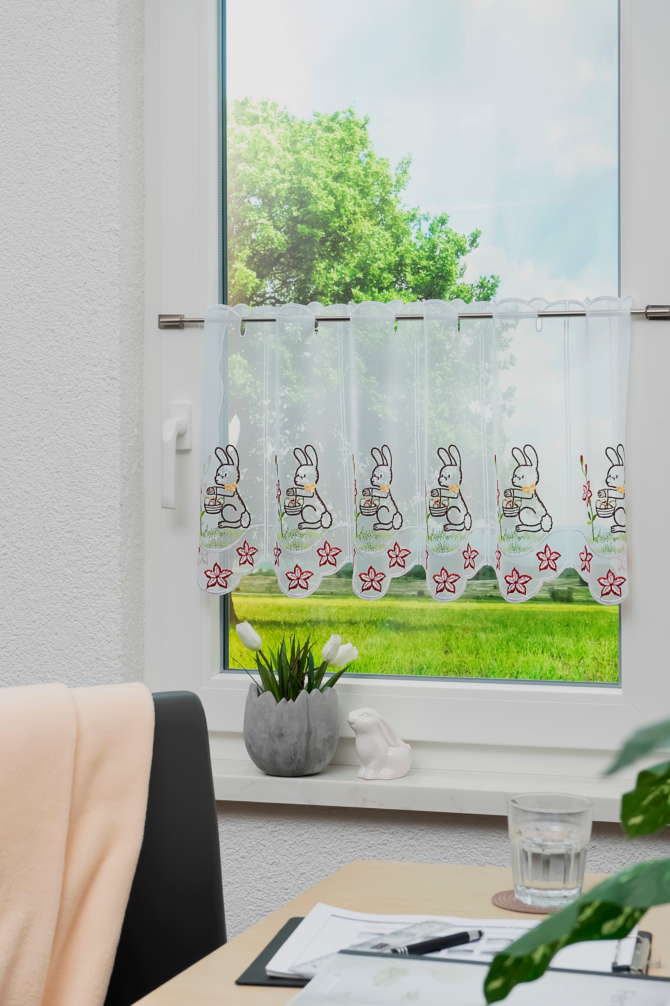 Stickereien Plauen Panneaux »Emily« Stangendurchzug 1 Stk. tlg. günstig online kaufen