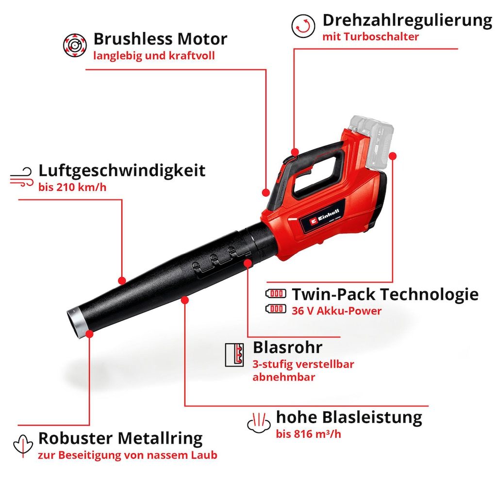 Einhell Akku-Laubbläser »GP-LB 36/210 Li E-Solo«