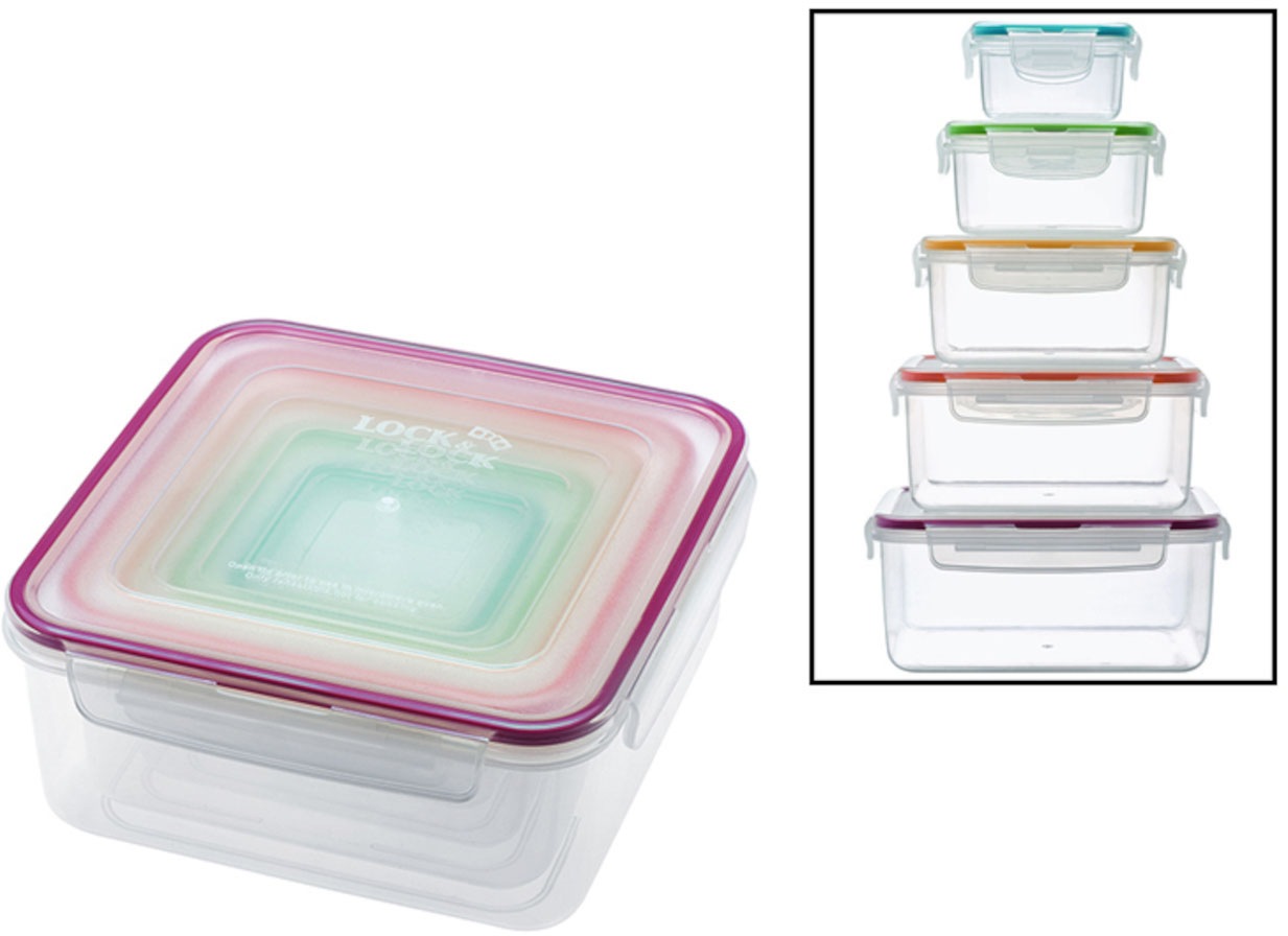 LOCK & LOCK Frischhaltedose Set, 5 Stk. tlg. quadratisch günstig online kaufen