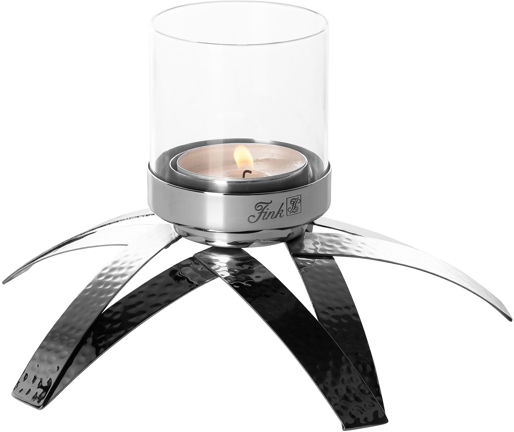 »CLAIRE, Kerzenhalter Teelichthalter aus bei St.), 1-flammig online Glaszylinder«, Edelstahl, (1 Fink mit
