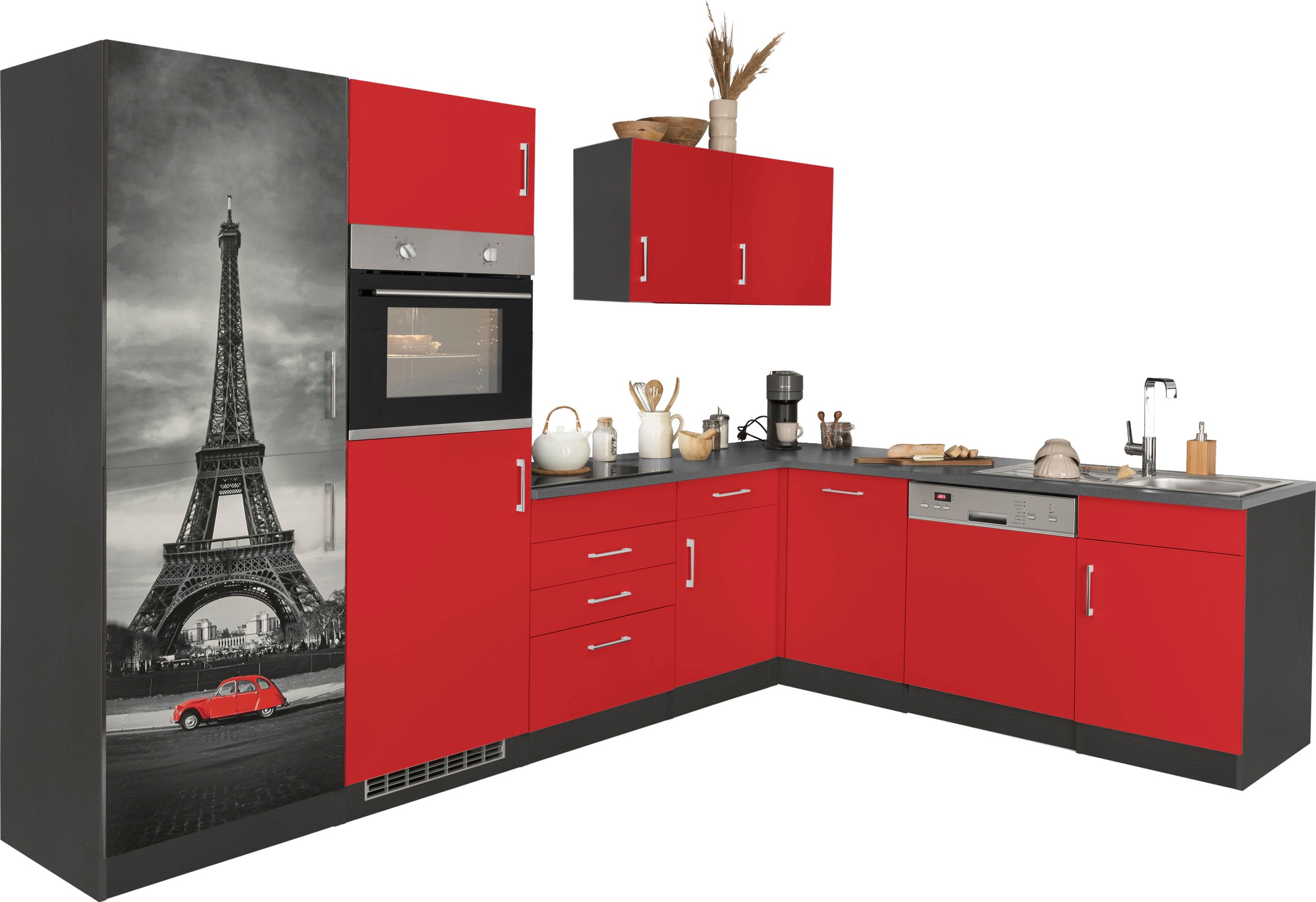 KOCHSTATION Küchenzeile »KS-Paris – Küchen mit einzigartigen Fotomotiven au günstig online kaufen