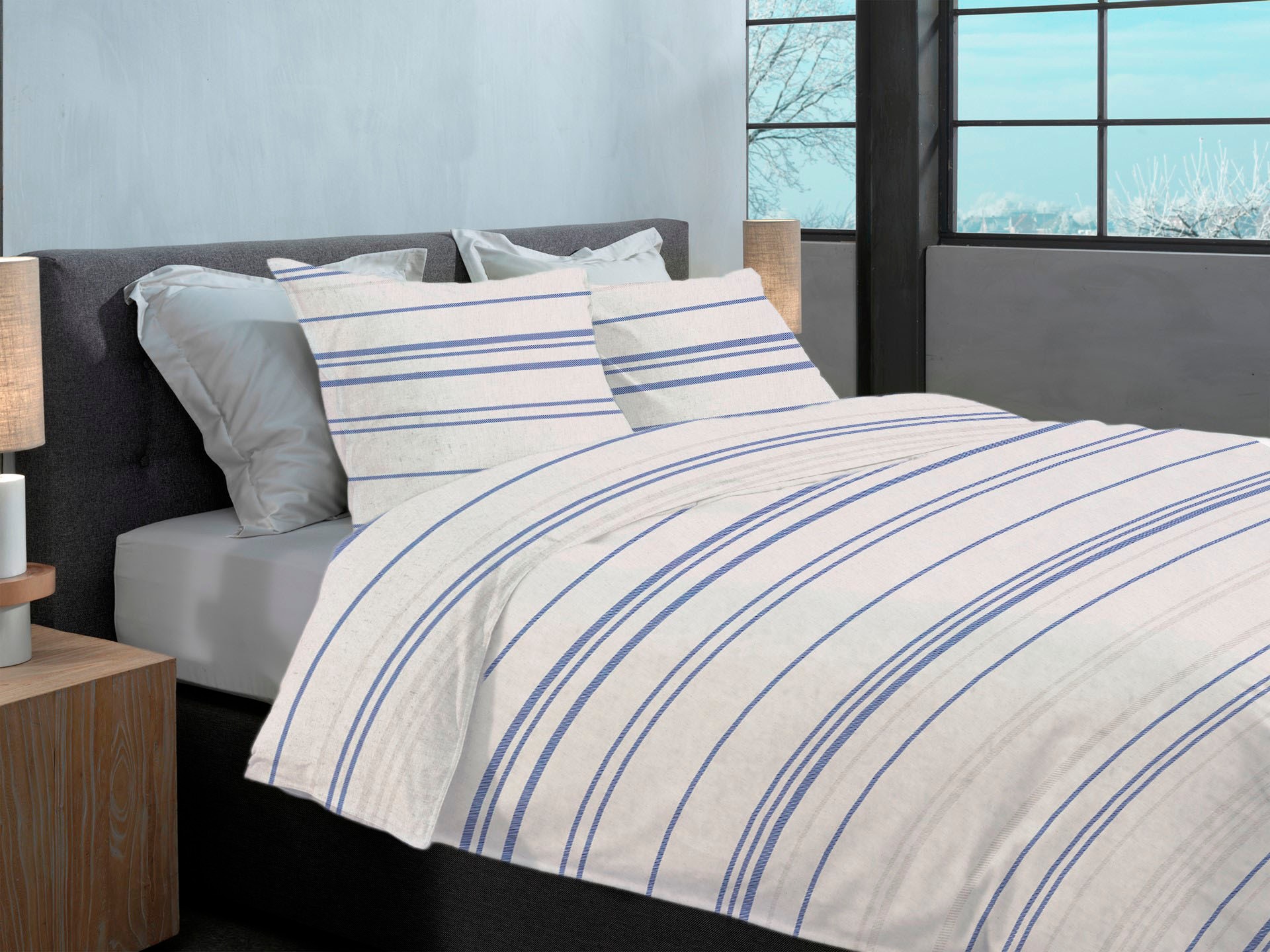 Heckett & Lane Bettwäsche »Mattia« 2 Stk. tlg. 100% Baumwolle, hochwertiges Flanell, Bettwäsche ab 135x200 cm.