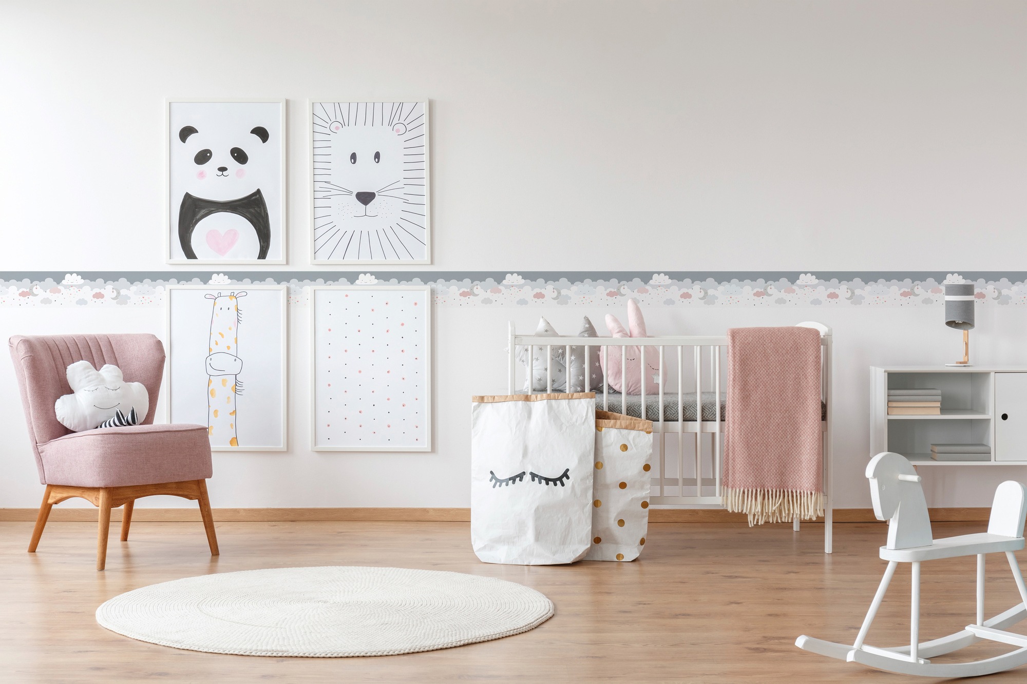 A.S. Création Bordüre »Dreamy Sky«, Motiv-abstrakt-naturalistisch, Tapete Kinder Borte Wohnzimmer Schlafzimmer Küche Design Kinderzimmer