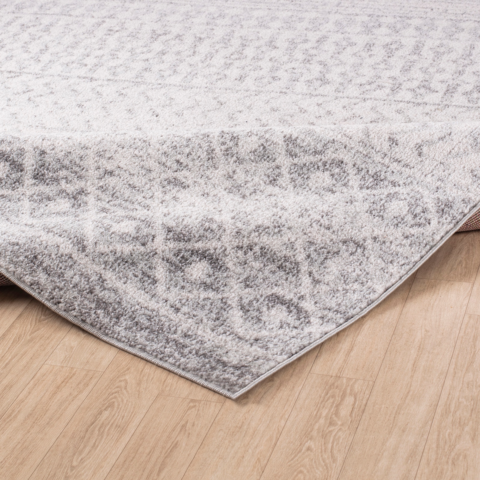 Livabliss Teppich »NICE«, rechteckig, 8 mm Höhe, Skandi Design, Boho Kurzflor Wohnzimmerteppich, Schlafzimmer, Grau
