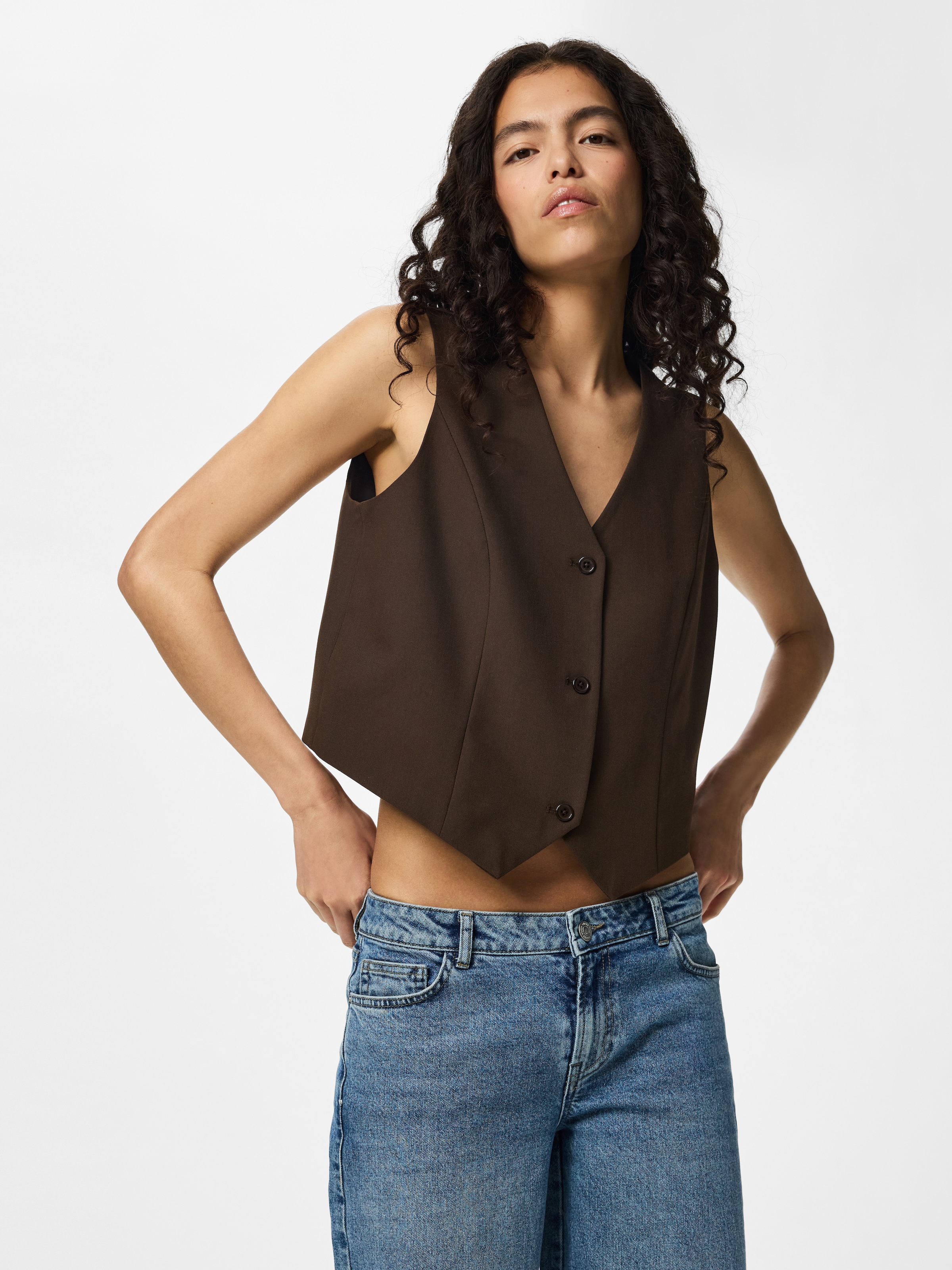 pieces Anzugweste »PCBOSELLA VEST NOOS BC« Materialmix