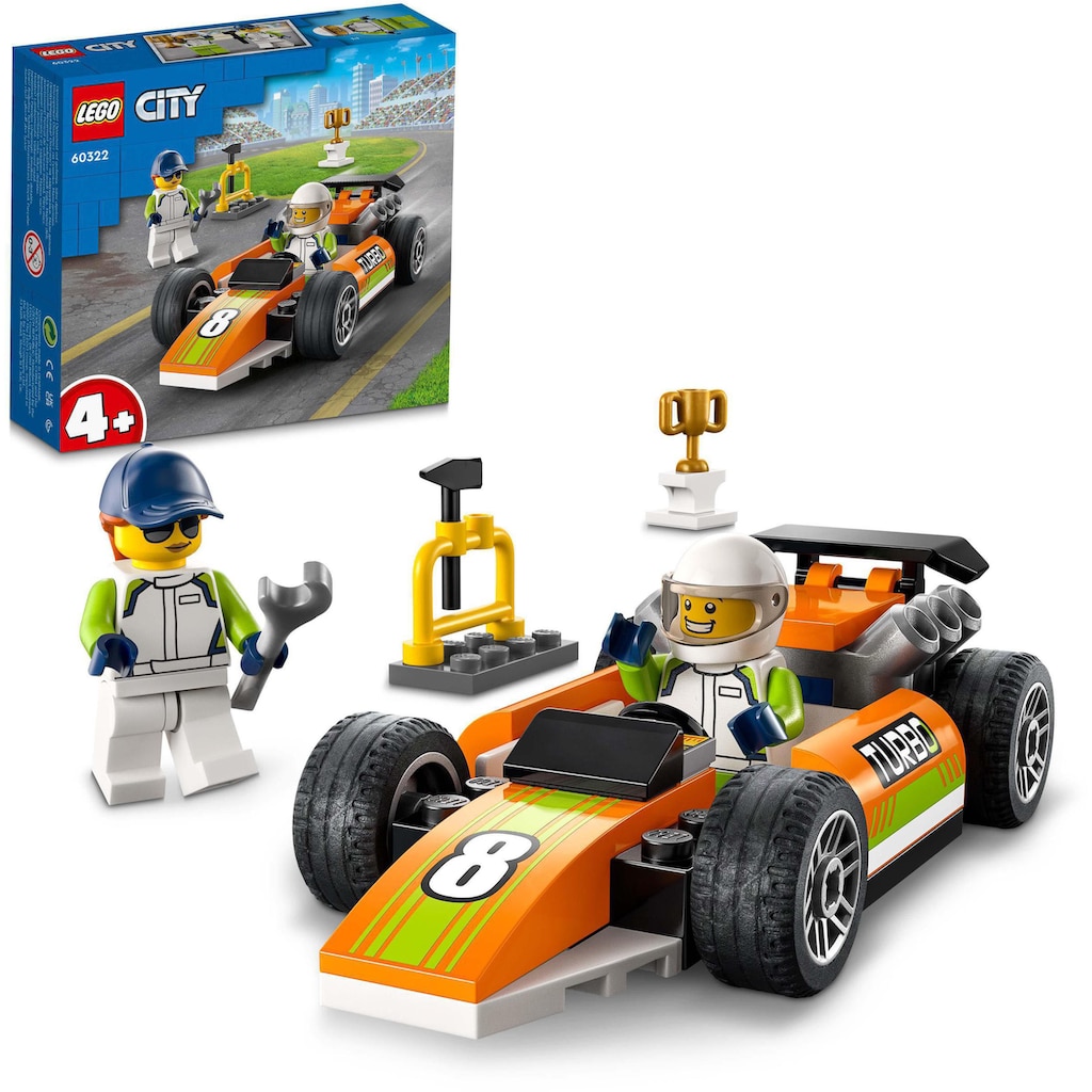 LEGO® Konstruktionsspielsteine »Rennauto (60322), LEGO® City«, (46 St.)