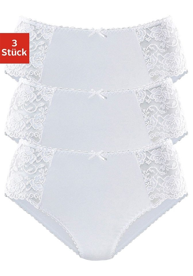 petite fleur Hüftslip, (Packung, 3 St.), aus elastischer Baumwoll-Qualität