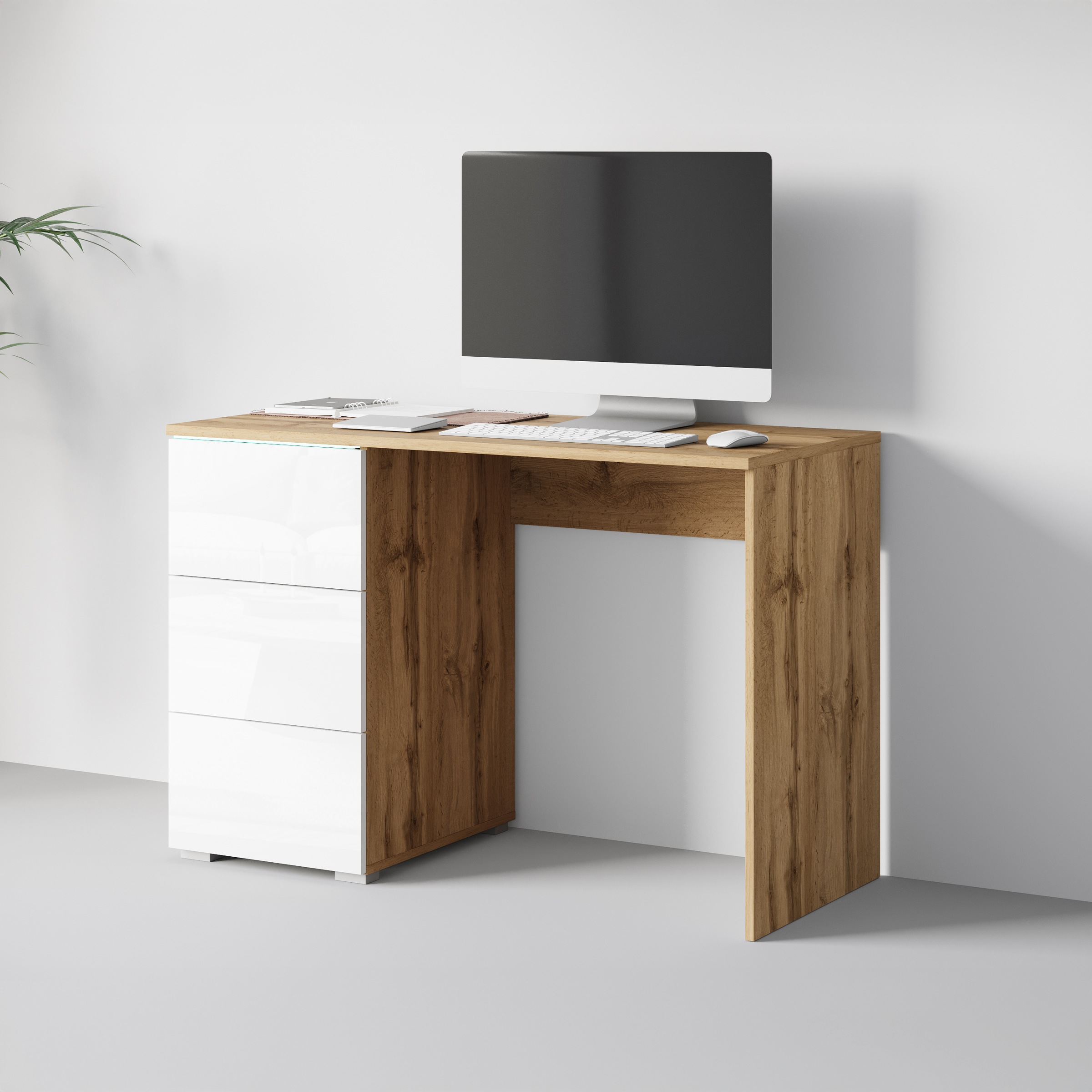 INOSIGN Schreibtisch »Vera, Computertisch mit LED-Beleuchtung« 1 Stk. tlg. günstig online kaufen