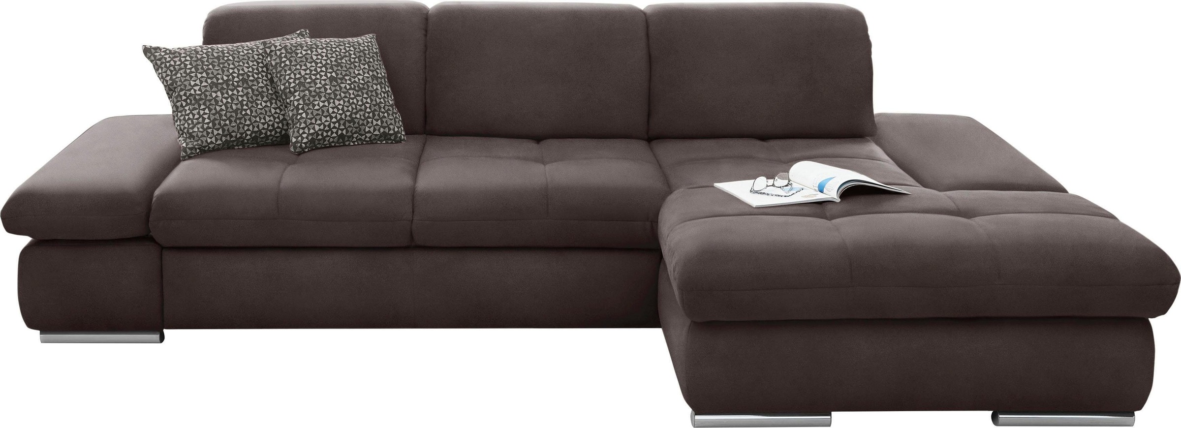 set one by Musterring Ecksofa »SO4100 V«, mit verstellbaren Kopfteilen, wah günstig online kaufen