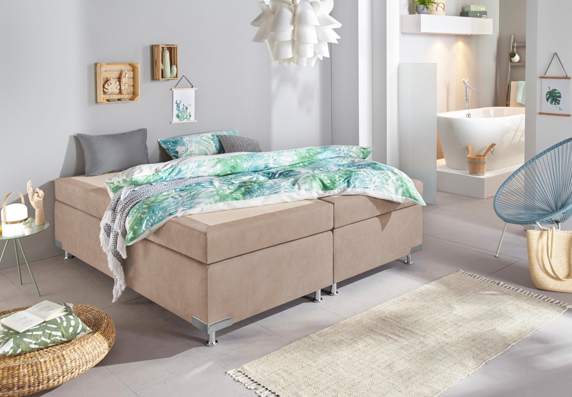 2. Bild von Westfalia Schlafkomfort Boxspringbett »Holland«, ohne Kopfteil, frei im Raum stellbar