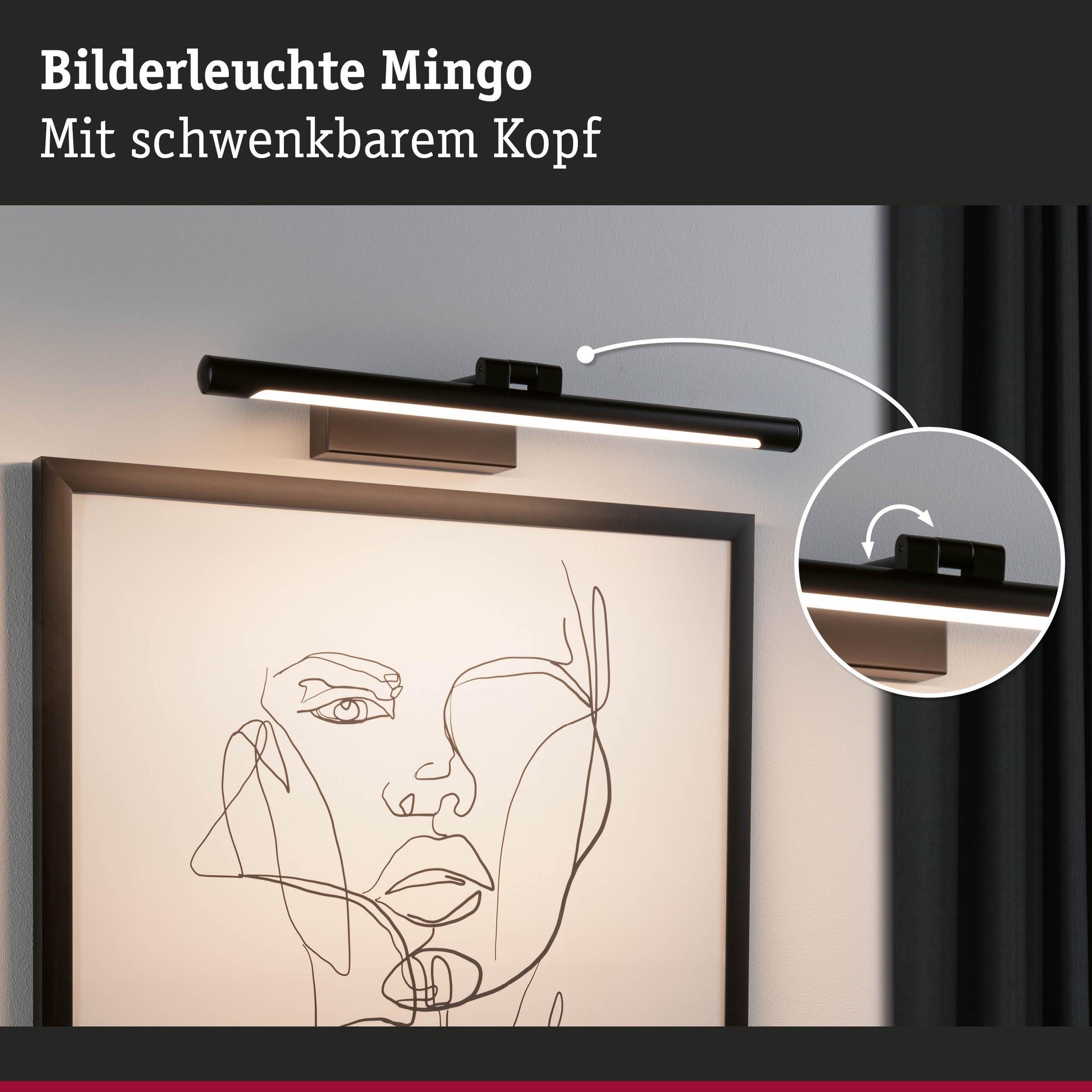 Paulmann LED Bilderleuchte »Mingo 3000K, 230V«, 1 flammig