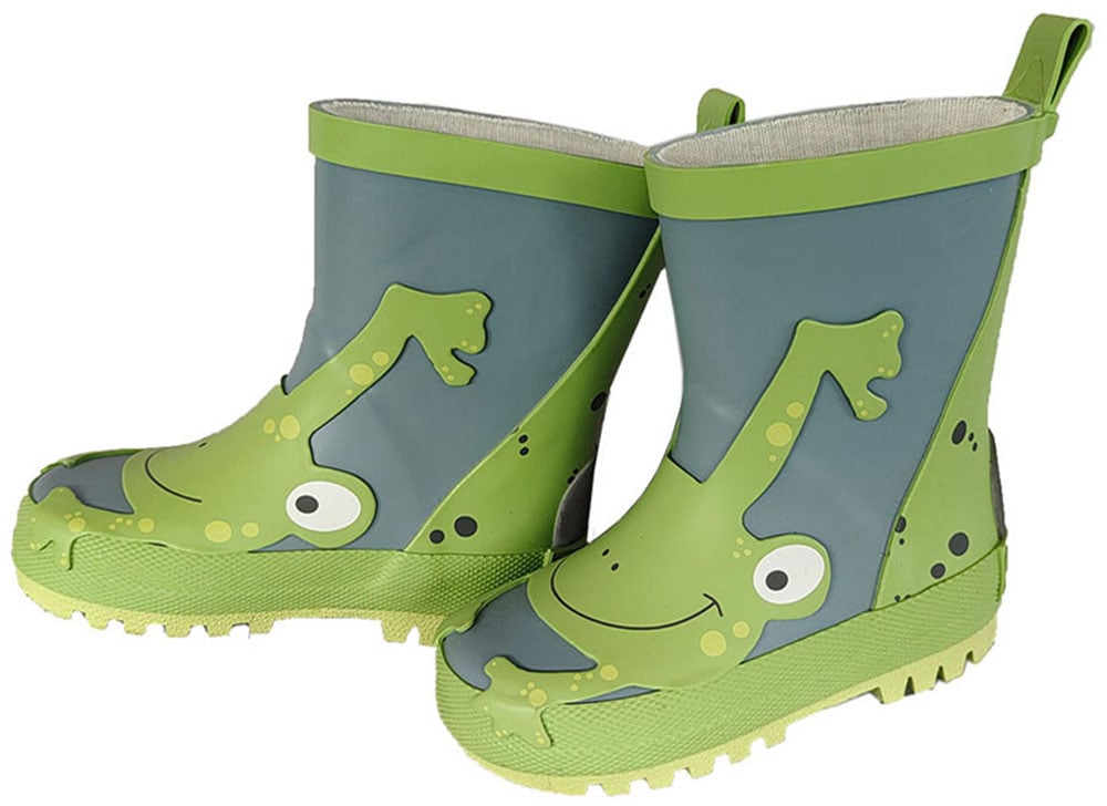 MAXIMO Gummistiefel  mit niedlichem Frosch-Patch, wasserdicht, robuste Sohle