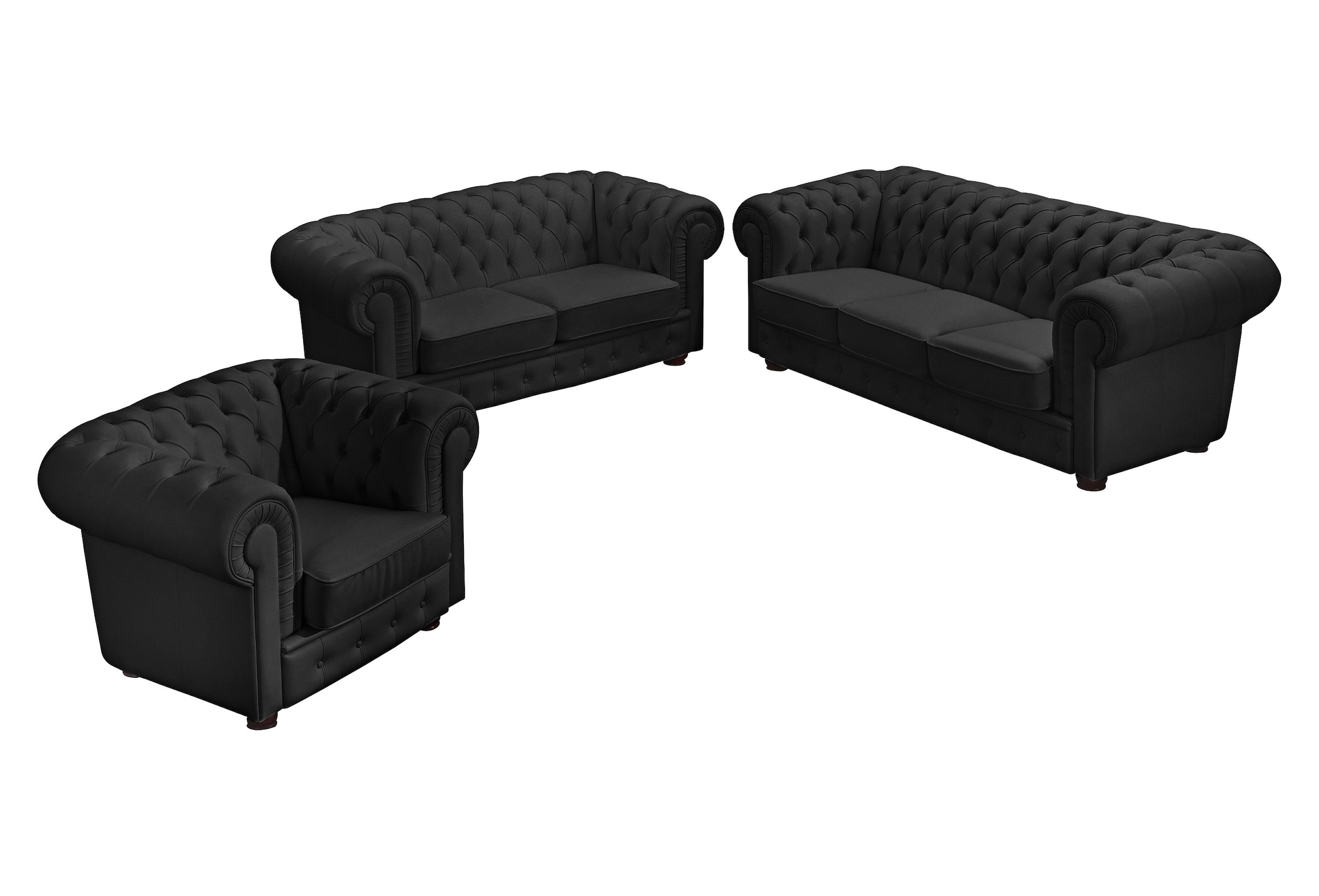 Max Winzer® Chesterfield-Sofa »Windsor klassisch, modern und Retro Sofa, hoher Sitzkomfort,«, mit edler Knopfheftung, 2-Sitzer oder 3-Sitzer
