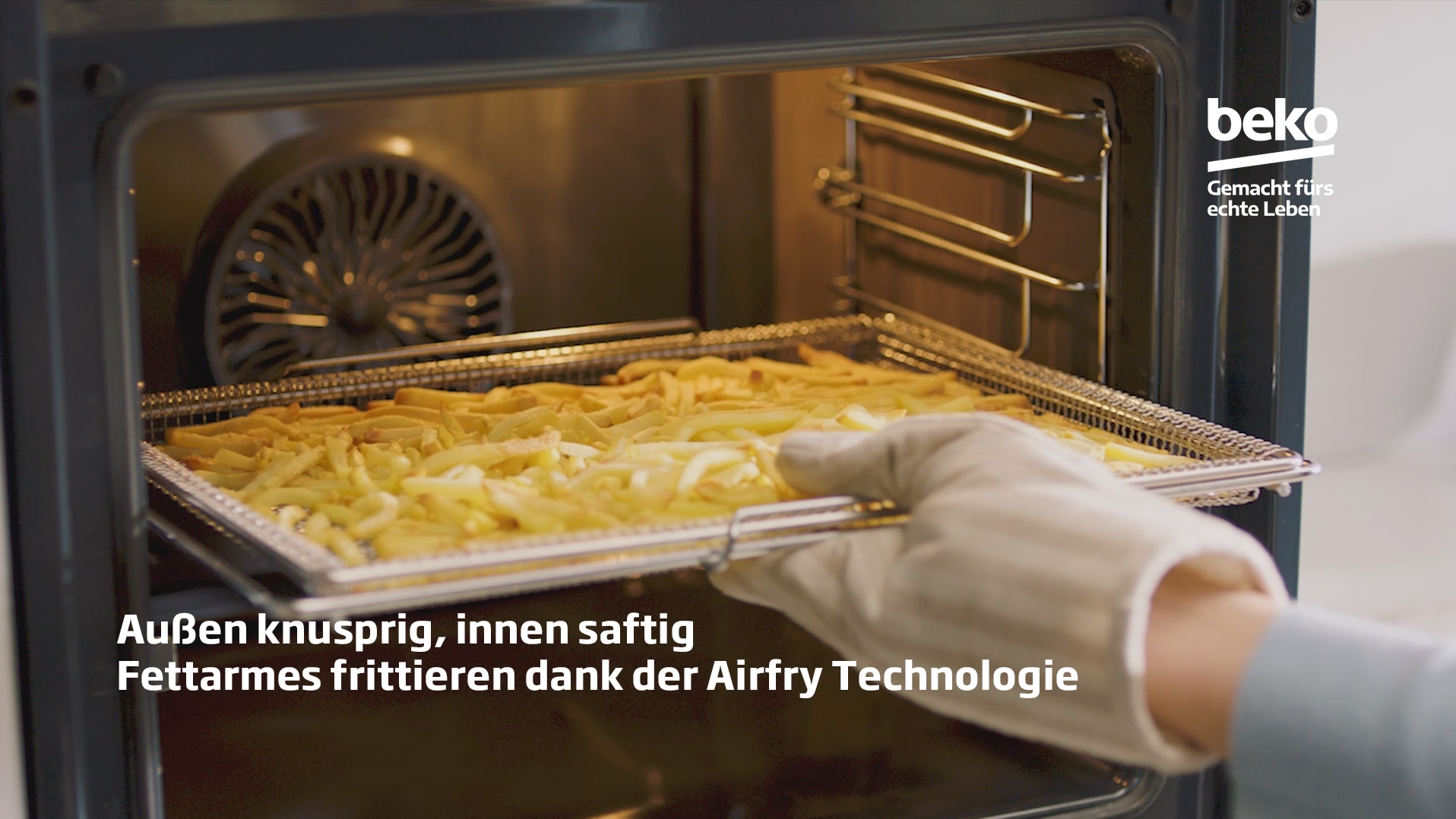 BEKO Backofen-Set »Elbe« mit 1-fach-Teleskopauszug Set, 2 Stk. tlg. Mit AirFry knusprig frittieren im Ofen – ganz ohne zusätzliches Fett