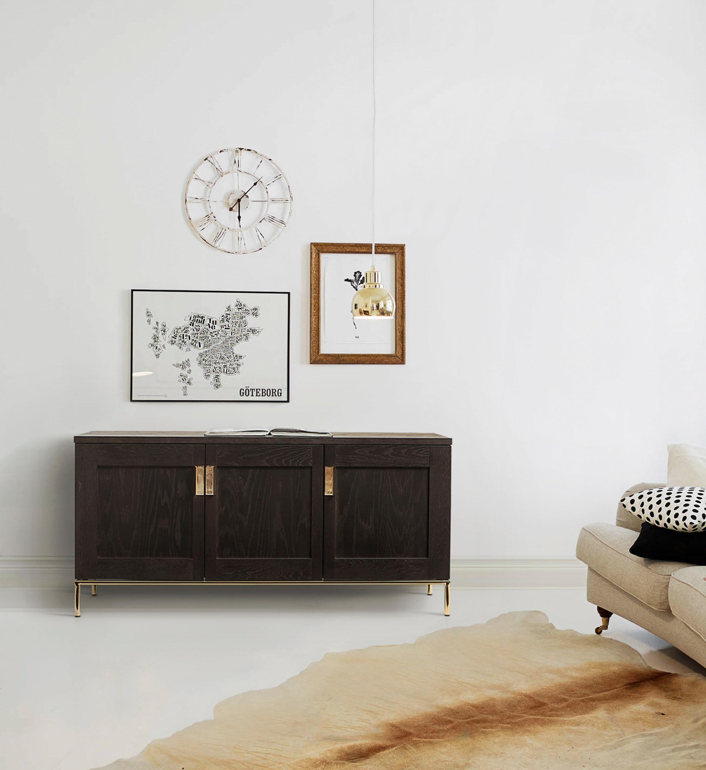 Woodman Sideboard »Parlan«, mit drei Holztüren und Anschlagdämpfern, Soft-Close, Breite 150 cm