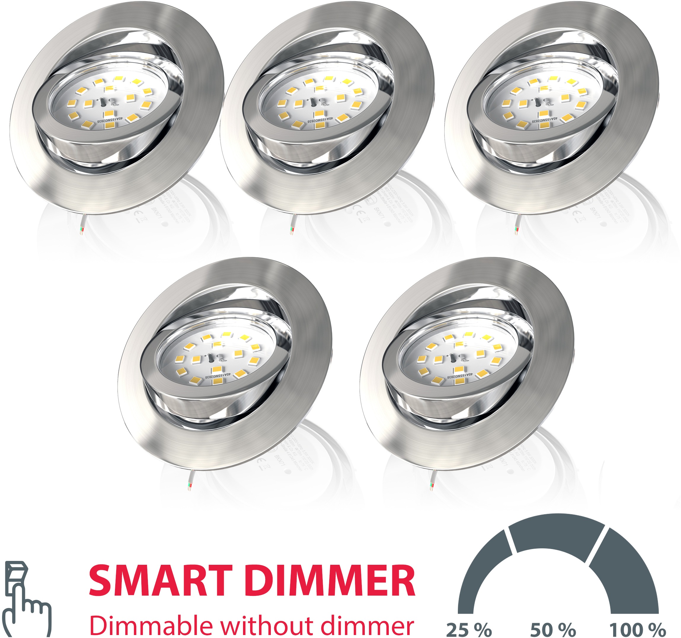 B.K.Licht LED Einbauleuchte »5er Set Einbaustrahler, Dimmbare Deckenstrahle günstig online kaufen