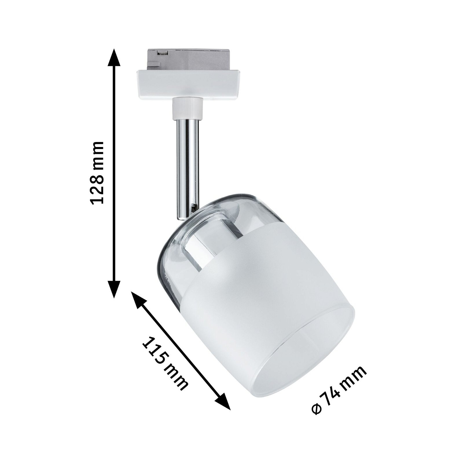 Paulmann Schienensystem-Leuchten »URail Schienenspot Blossom Einzelspot G9 max. 10W«, dimmbar 230V Weiß, Klar, Satin
