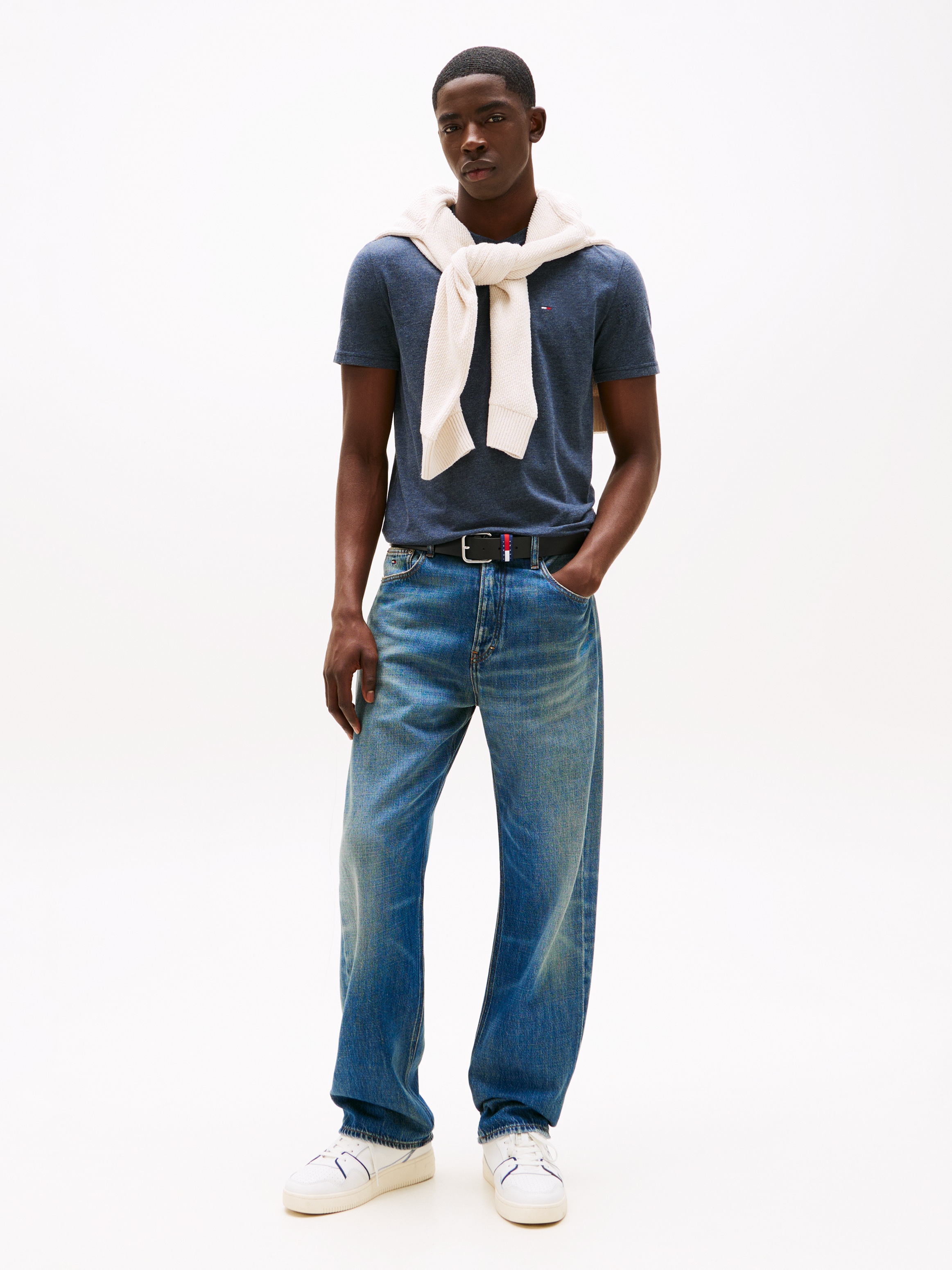 Tommy Jeans T-Shirt »TJM XSLIM JASPE HTR TEE EXT« Mit Rundhalsausschnitt