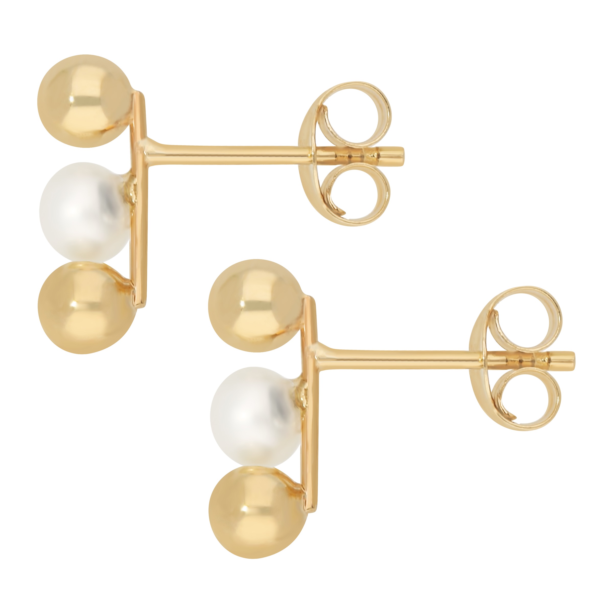 Firetti Paar Ohrstecker »Schmuck Geschenk Gold 375 Ohrschmuck Ohrringe« mit Süßwasserzuchtperle