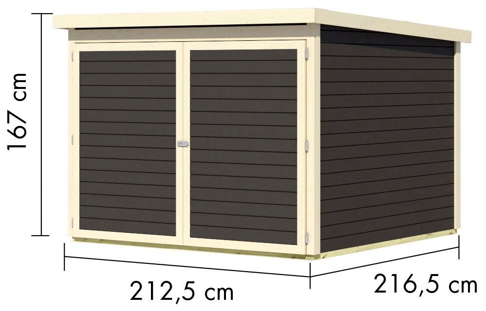 Karibu Fahrradbox »Fahrradgarage 4«, in verschiedenen Farben, BxTxH: 212,5x216,5x167 cm
