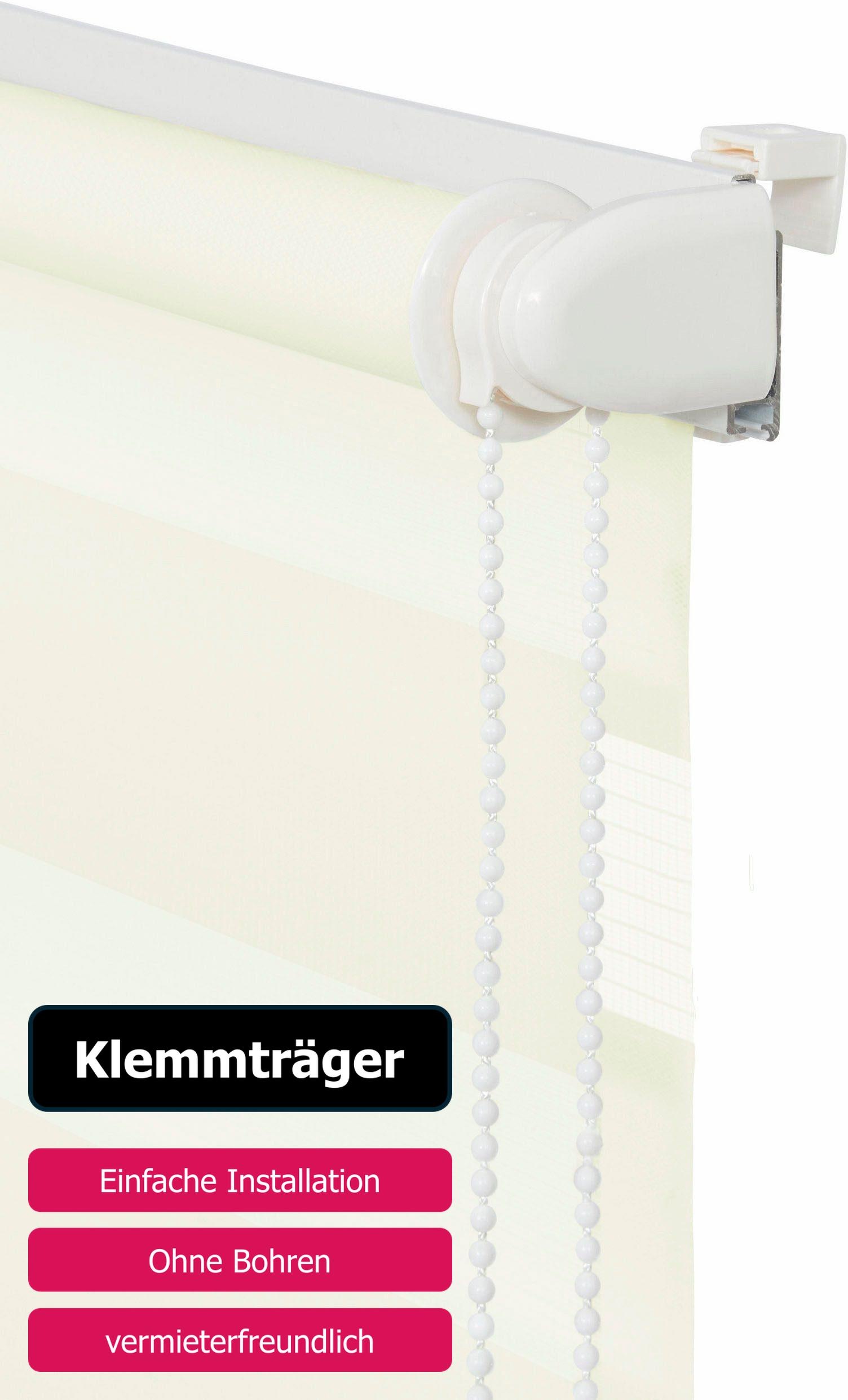 my home Doppelrollo »MARANO«, Lichtschutz, Sichtschutz-Verdunkelung, ohne Bohren, freihängend, Fixmaß, Klemmträgern