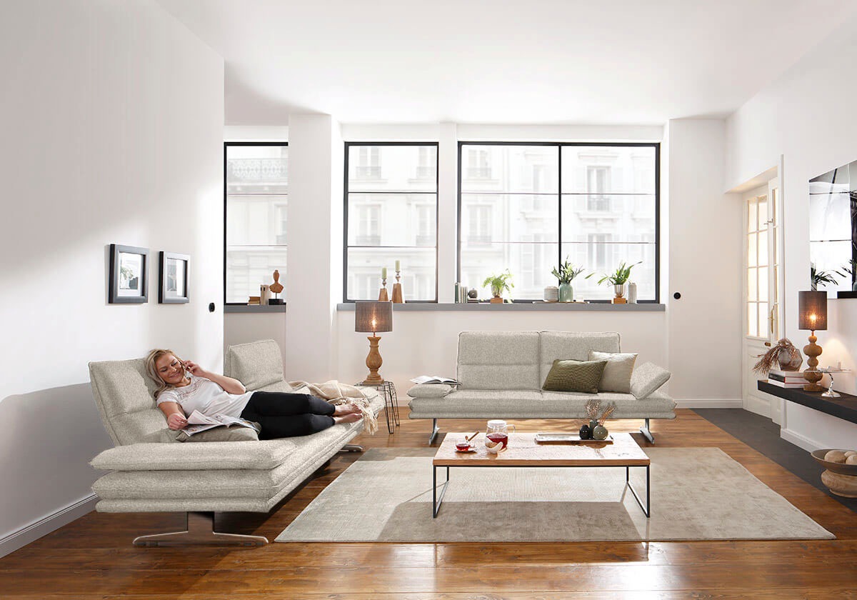 W.SCHILLIG 2,5-Sitzer »broadway Designsofa mit hohem Sitzkomfort«, Sitztiefenverstellung, Kopfteil- & Seitenteilverstellung, Breite 236cm